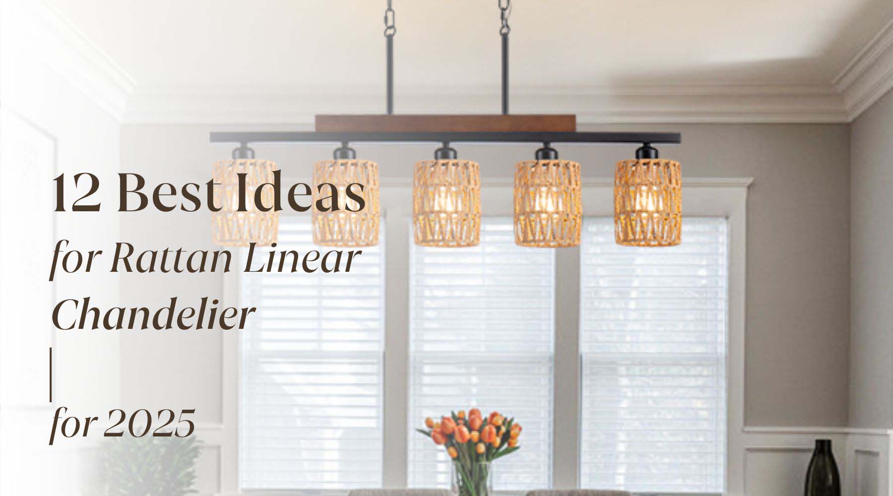 best linear rattan chandelier ideas