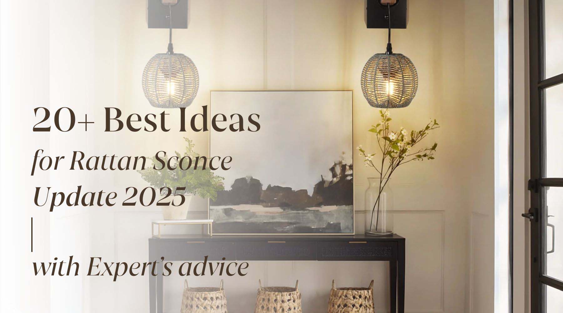 rattan sconce ideas