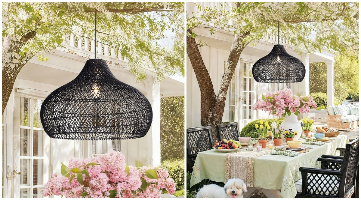 can the latigo rattan pendant light be used outdoors