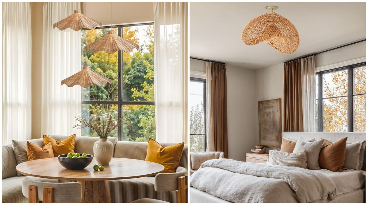 boho flush mount light