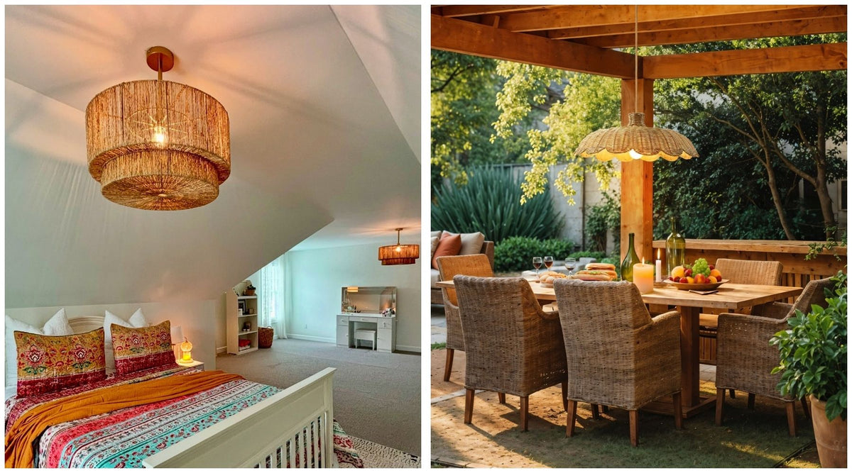 wood pendant light