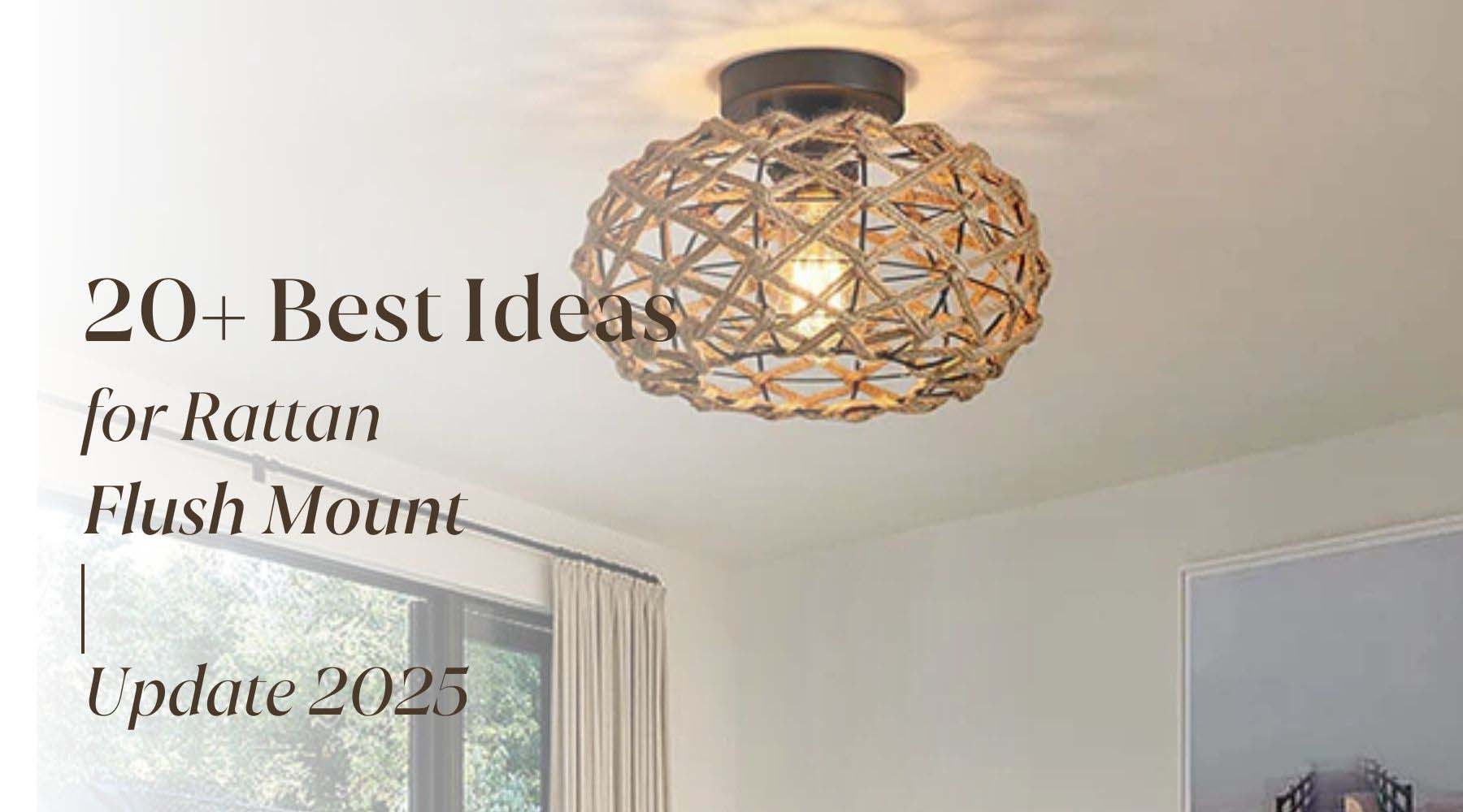 best rattan flush mount light ideas