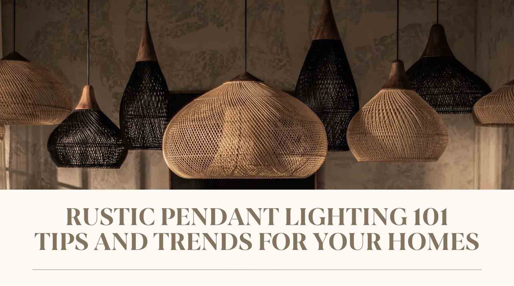 rustic pendant lighting