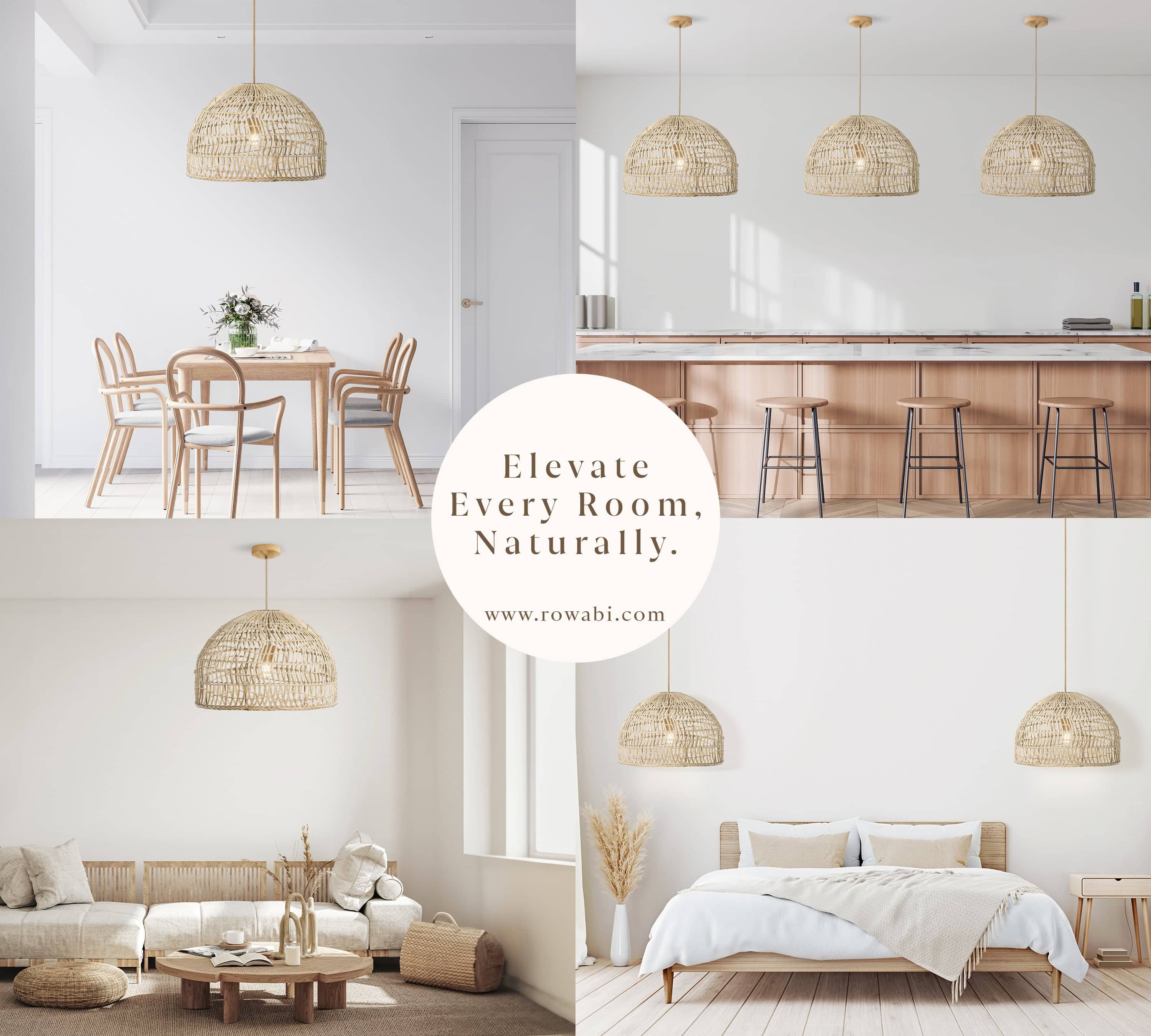 Jace Rattan Pendant Light