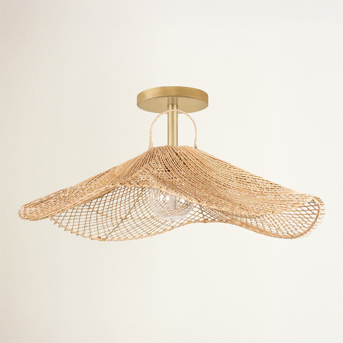 Lotus Rattan Pendant Light