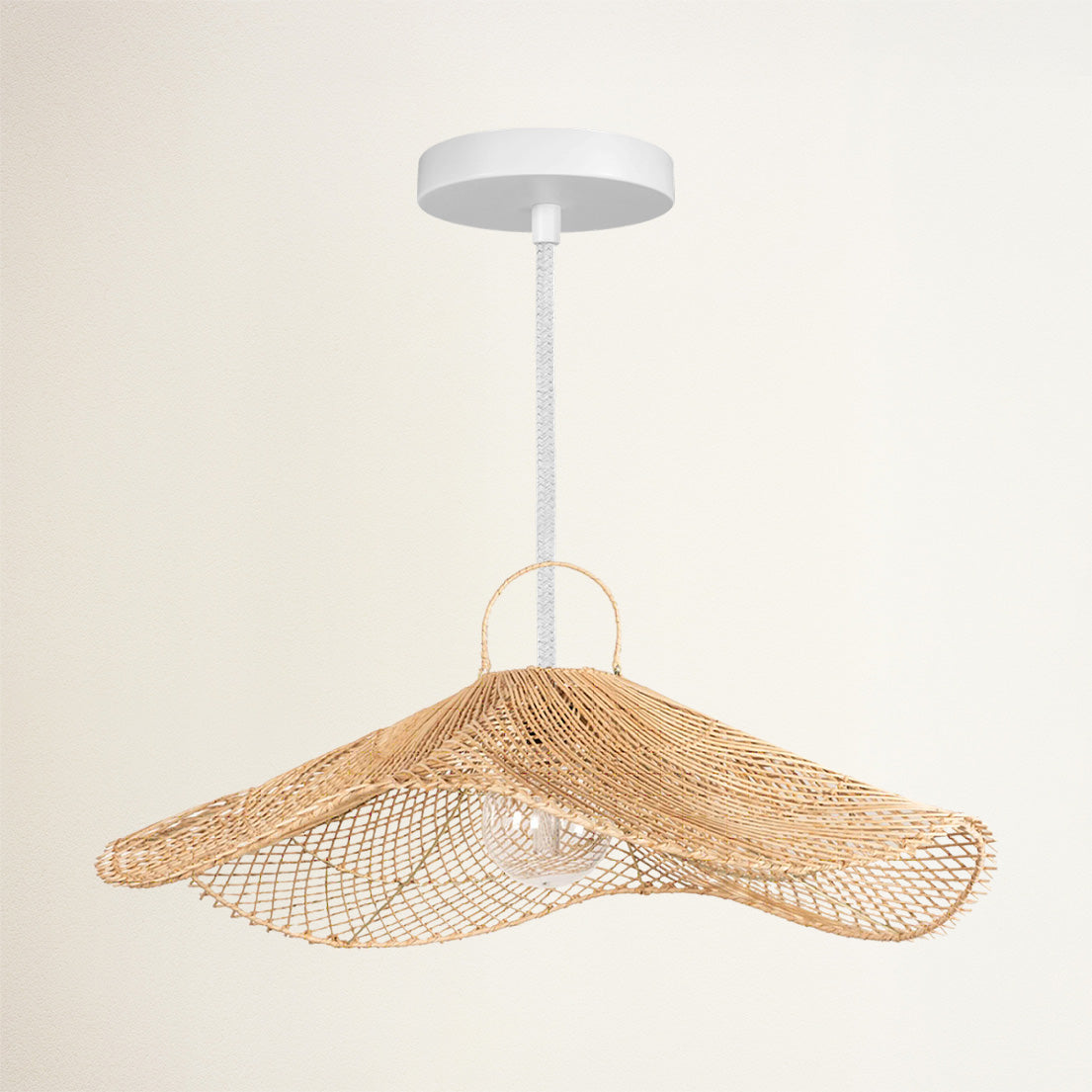 Lotus Rattan Pendant Light