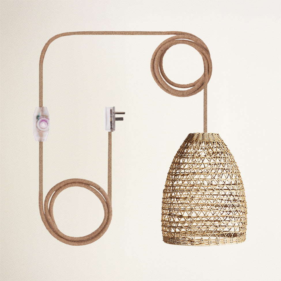 Mazed Lace Rattan Pendant Light