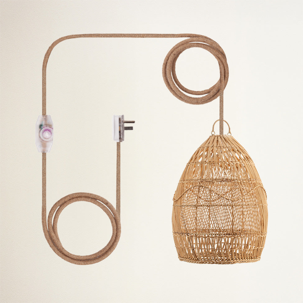 Perio Rattan Pendant Light