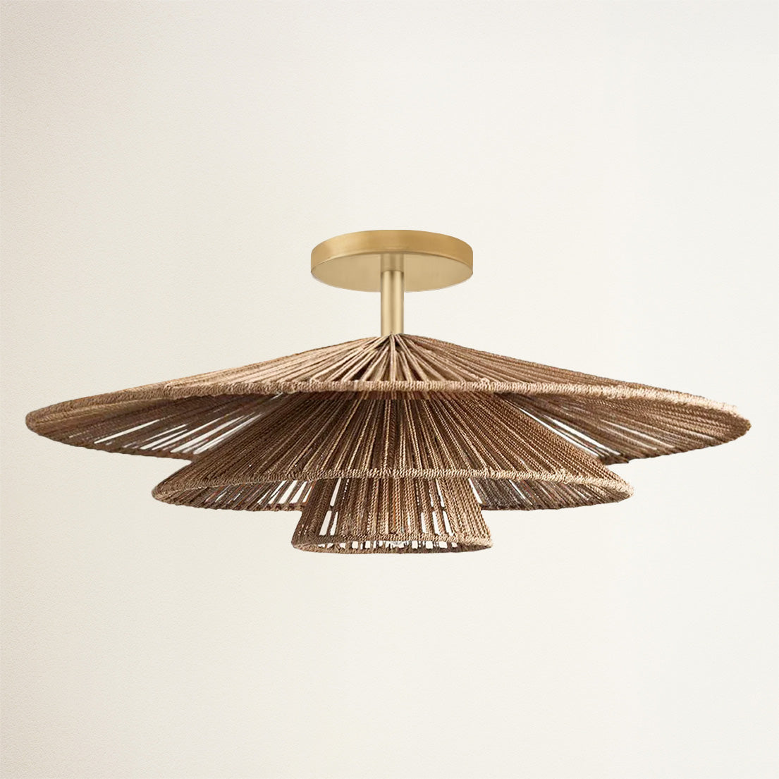 Sammie Tier Rattan Flush Mount Light