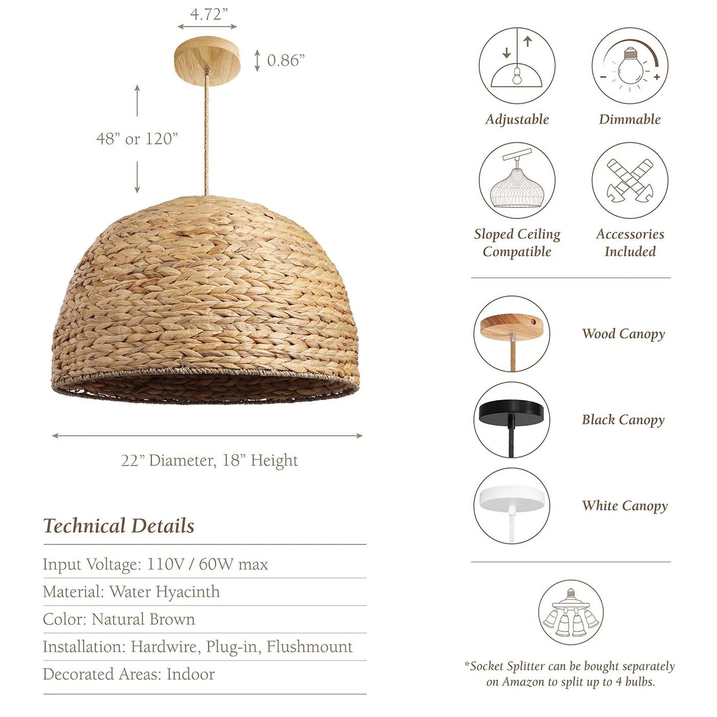 Althea Rattan Pendant Light