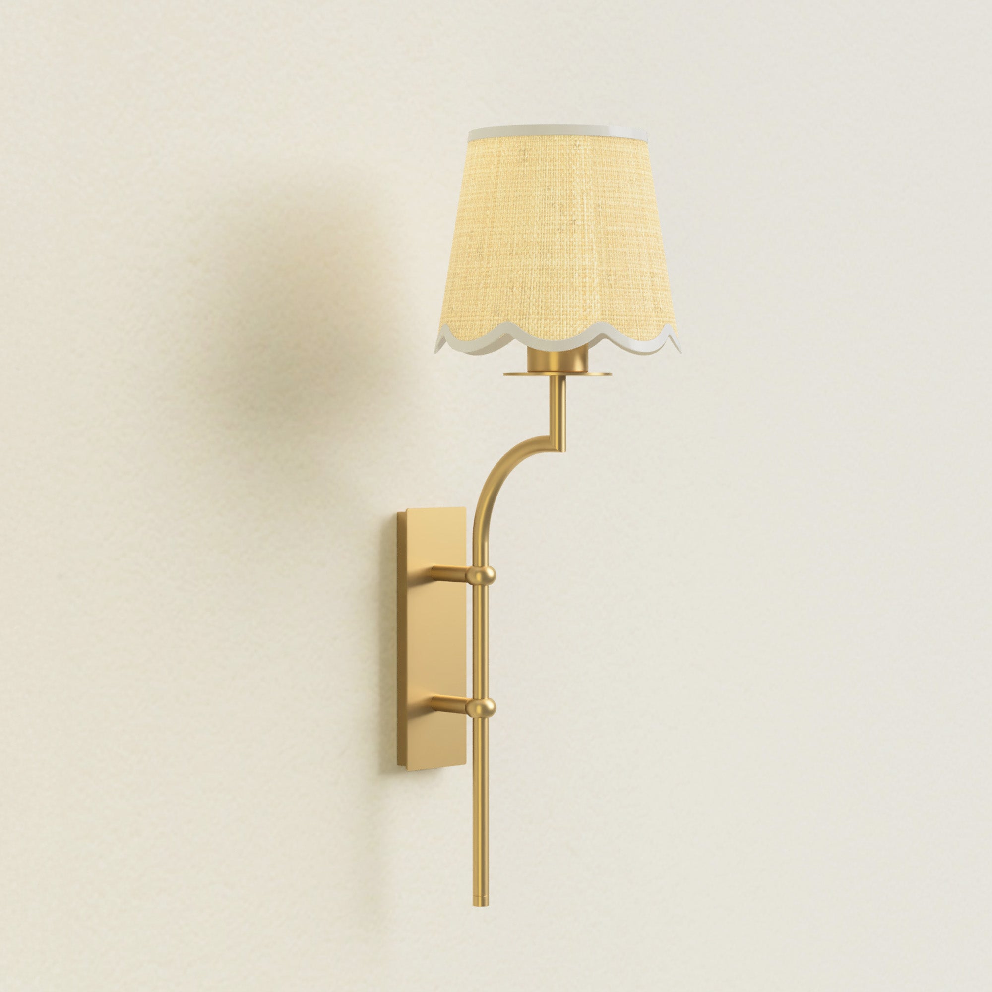 Nala Clamp Handwoven Raffia Sconce