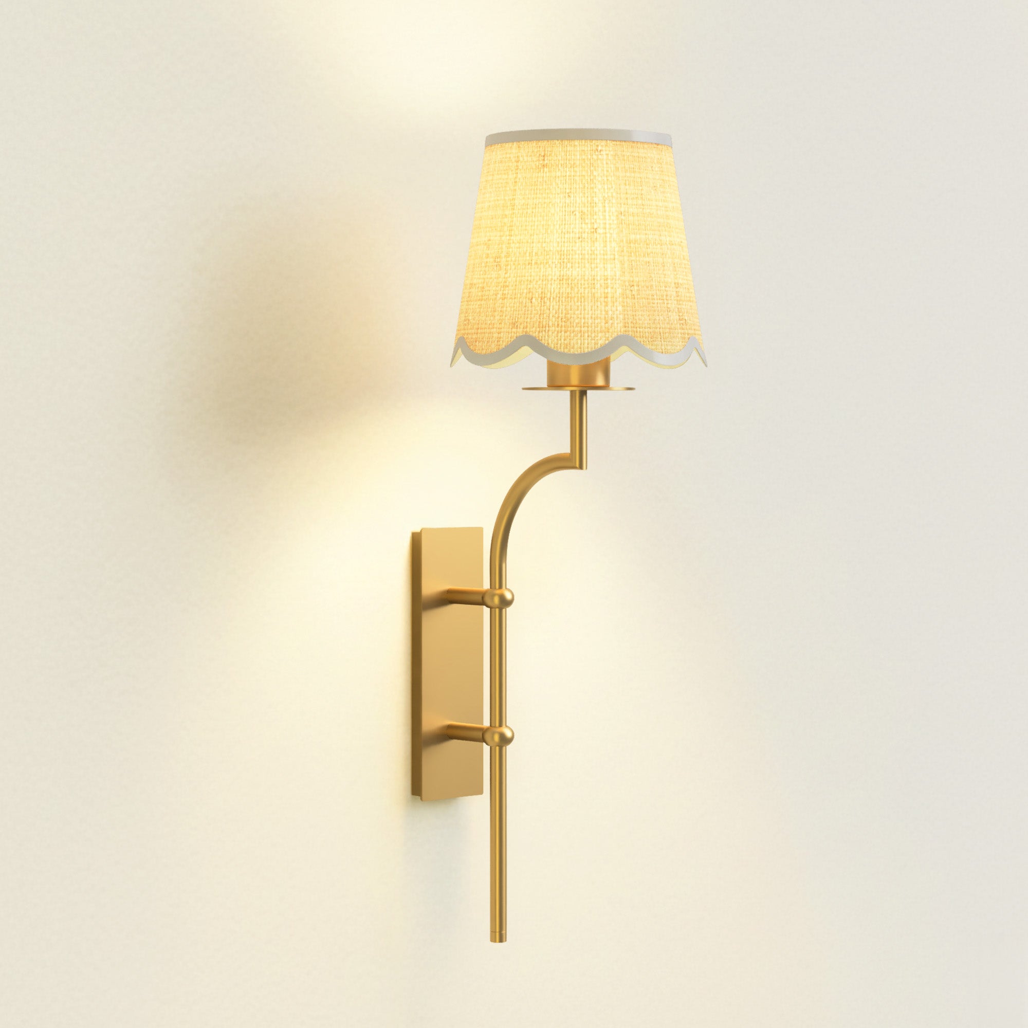 Nala Clamp Handwoven Raffia Sconce