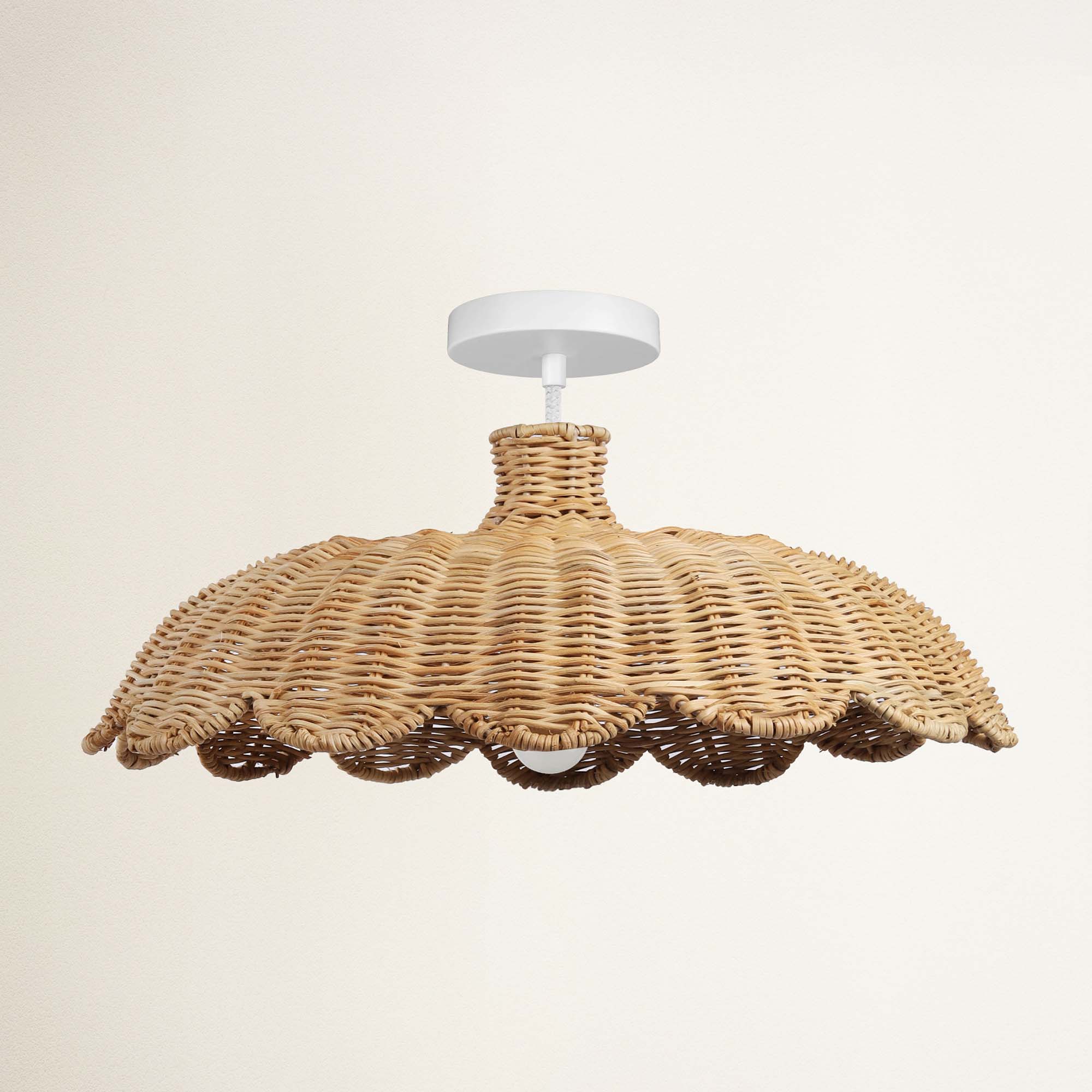 Aurelia Rattan Flush Mount Light