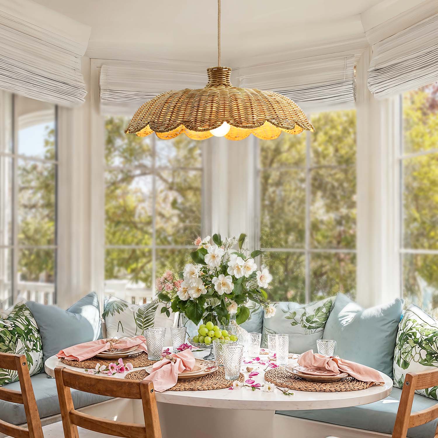 Aurelia Rattan Pendant Light