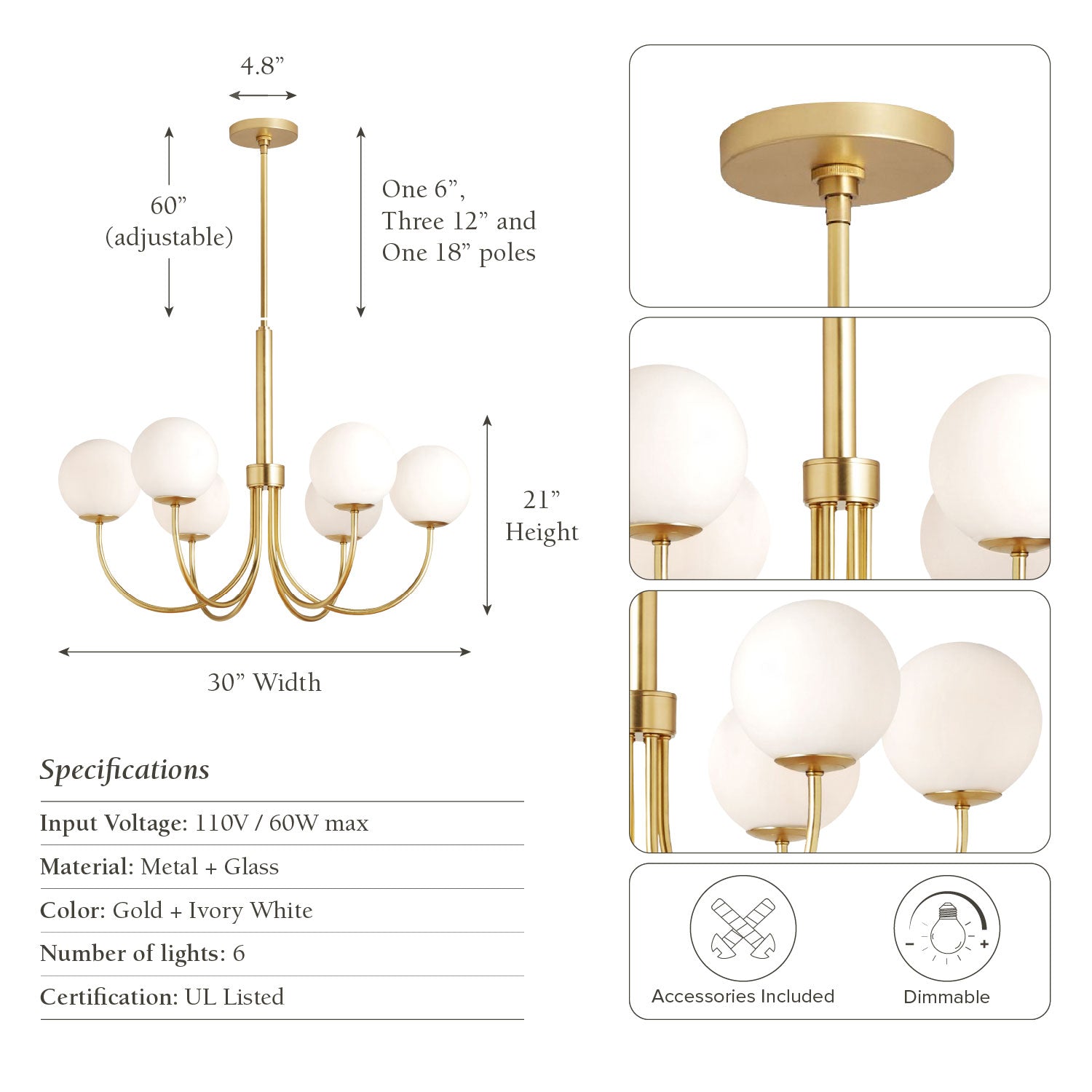 Bard Globe Chandelier