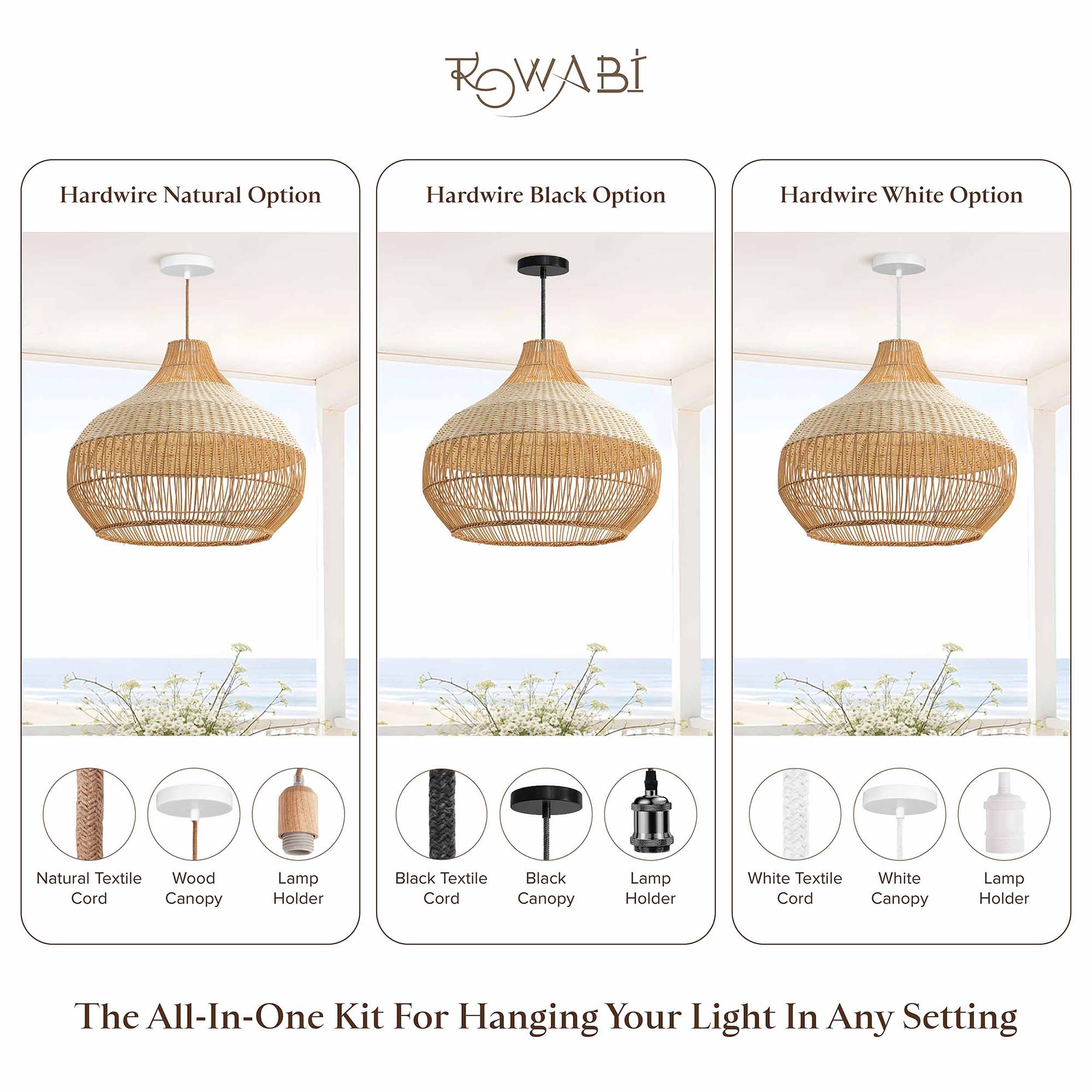 Outdoor Beatrice Rattan Pendant Light
