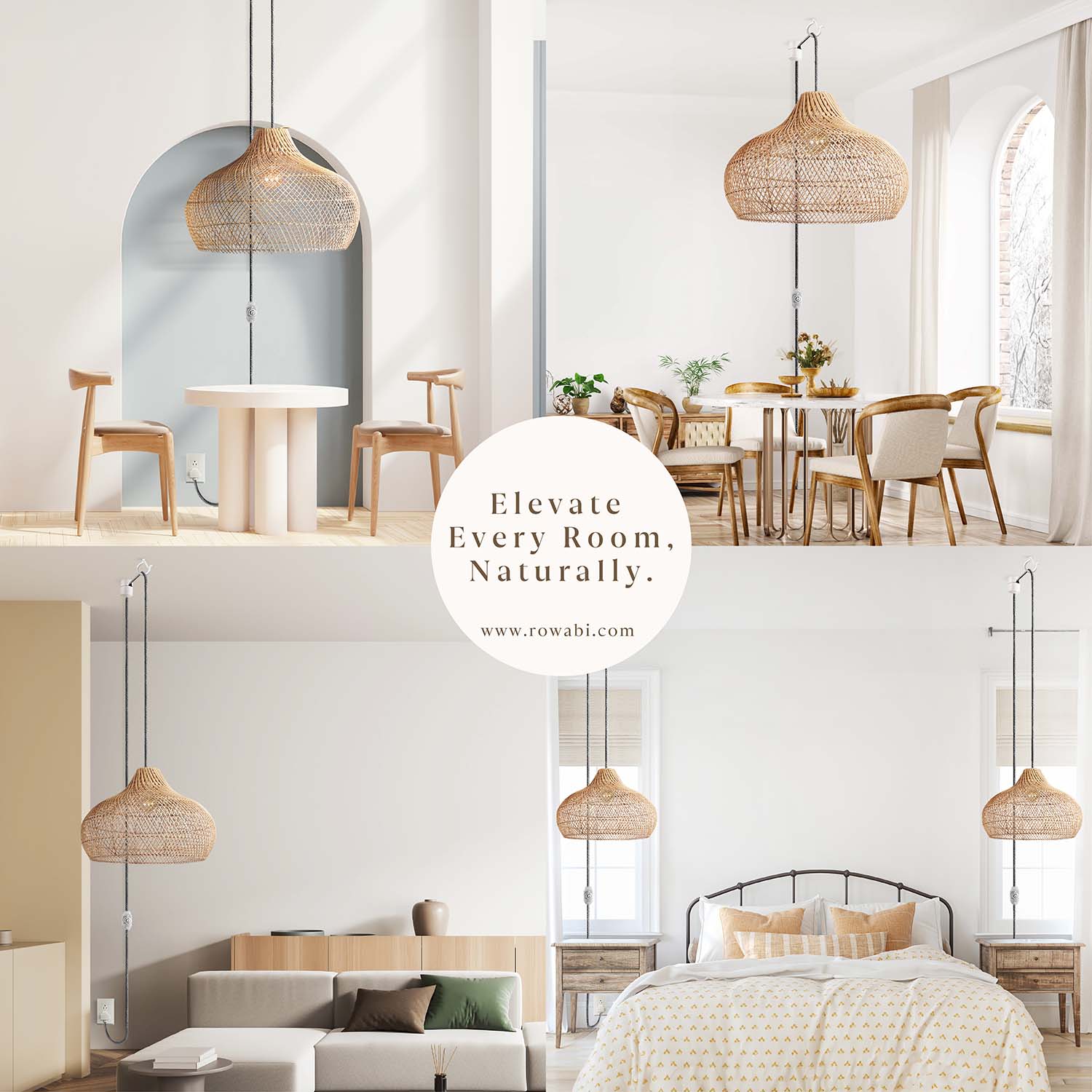 Black Plug-In Hanging Pendant Light Kit