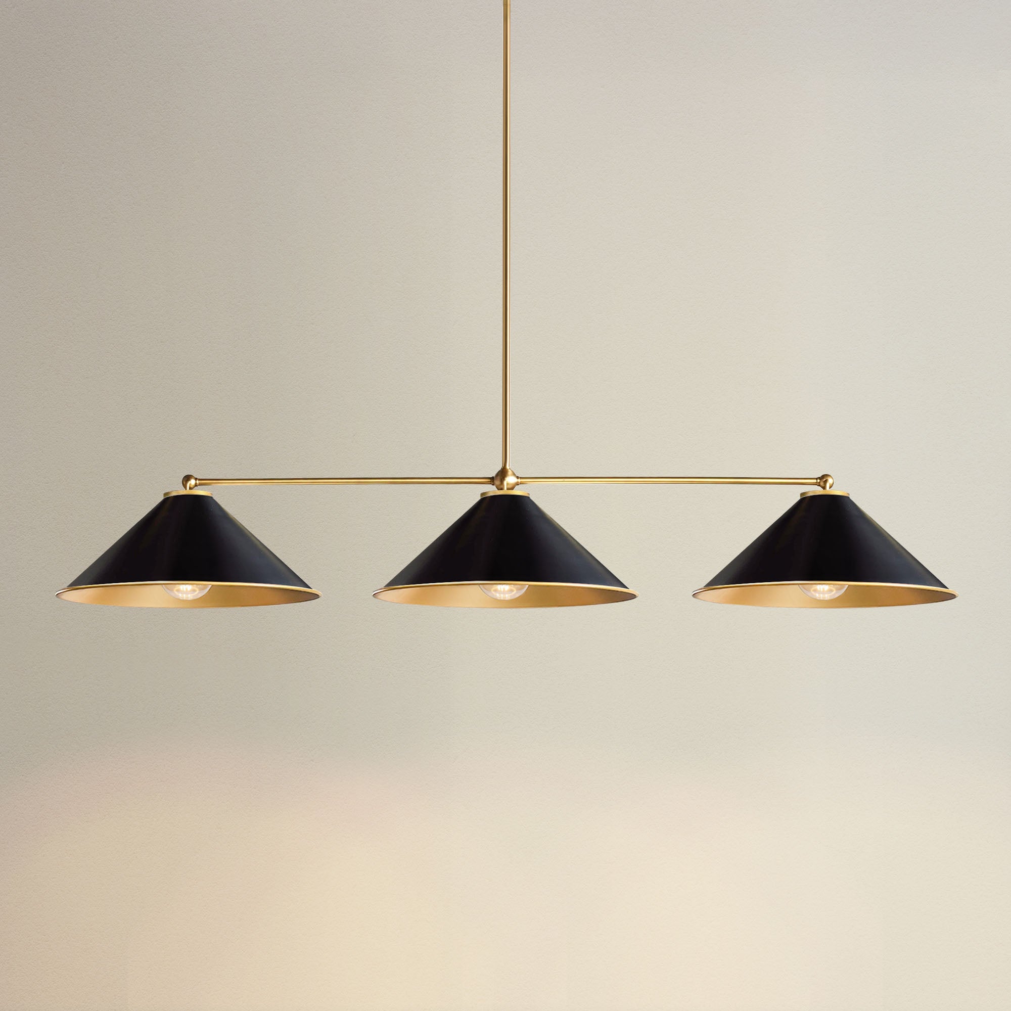 Liora Black Three Light Pendant