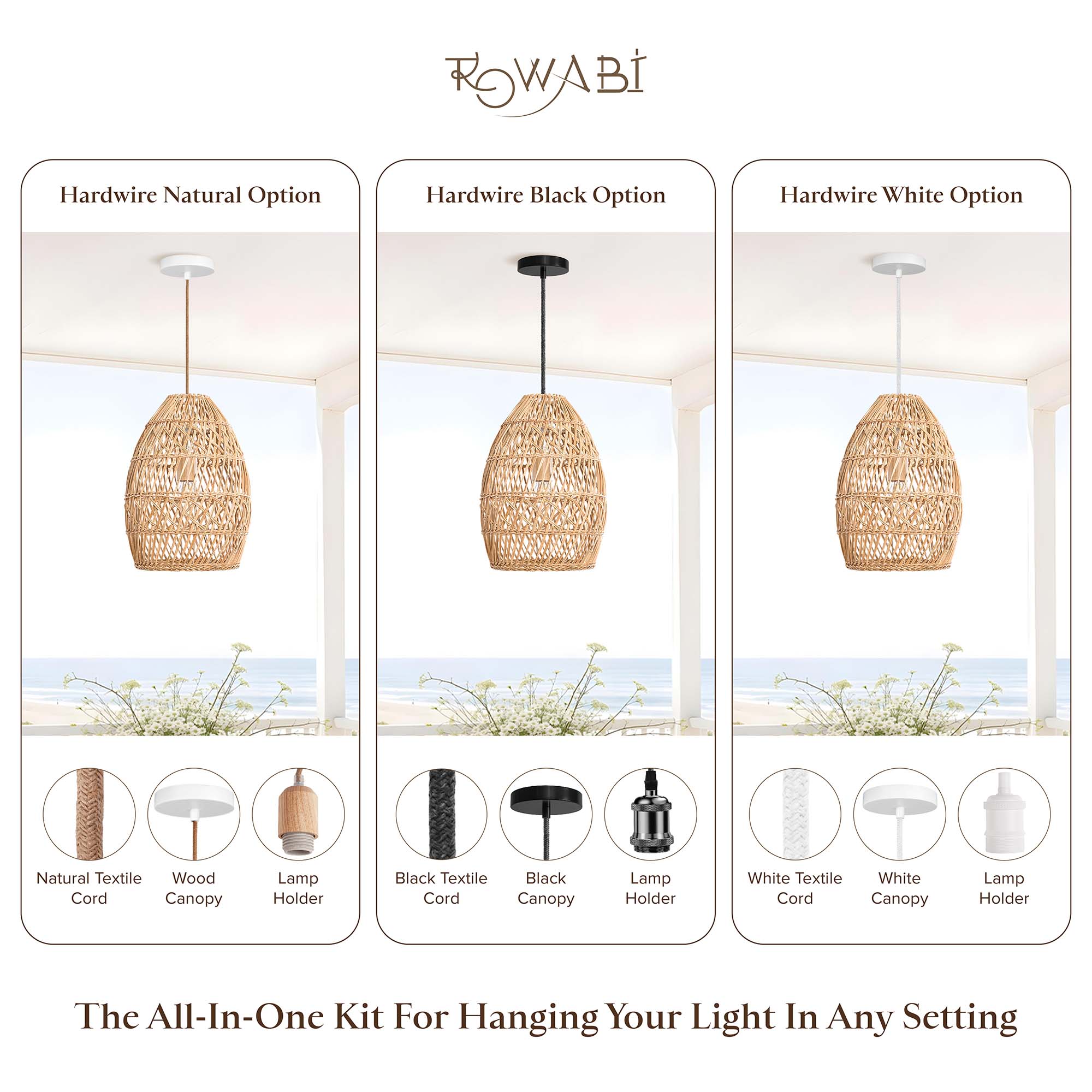 Outdoor Callie Rattan Pendant Light