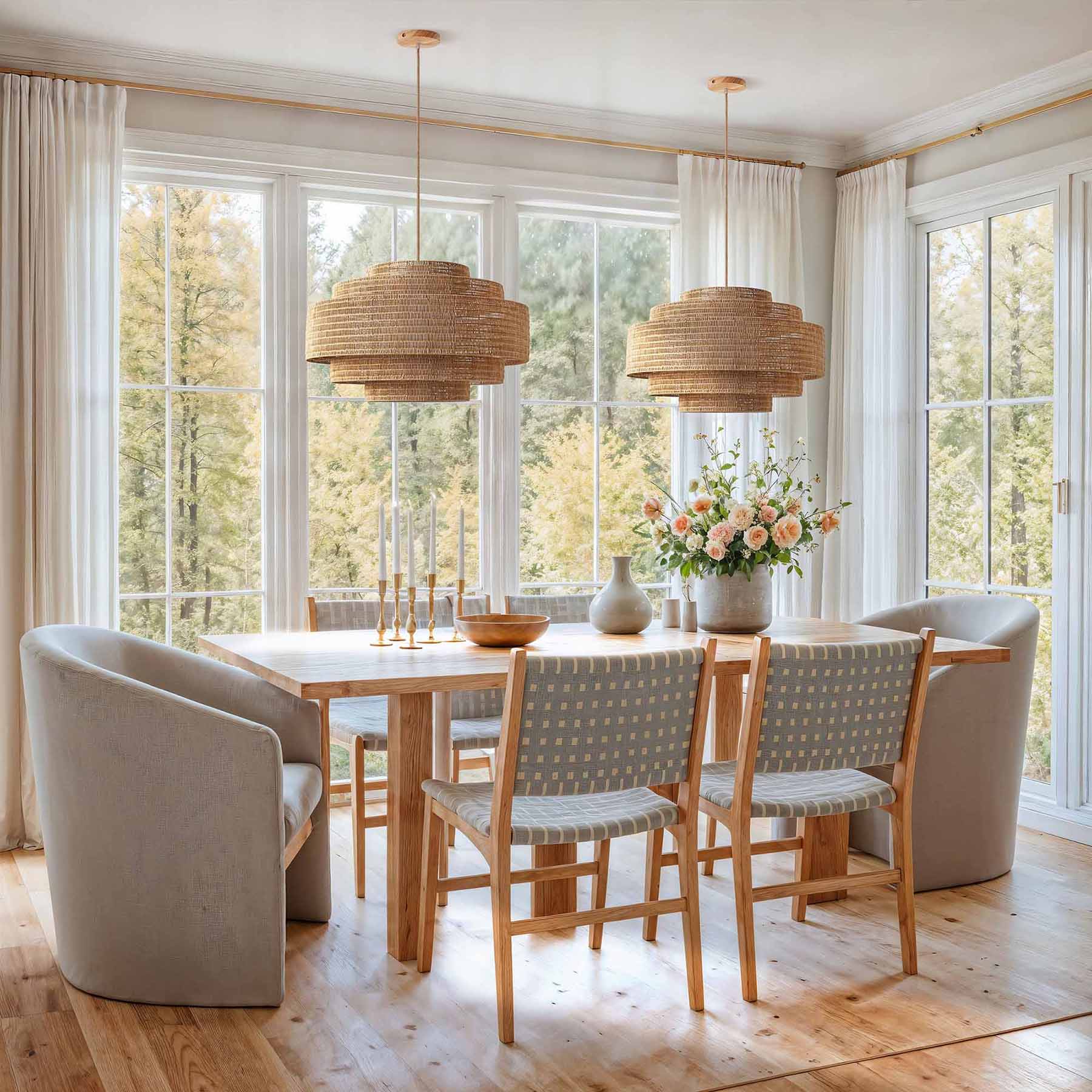 Starry Rattan Pendant Light