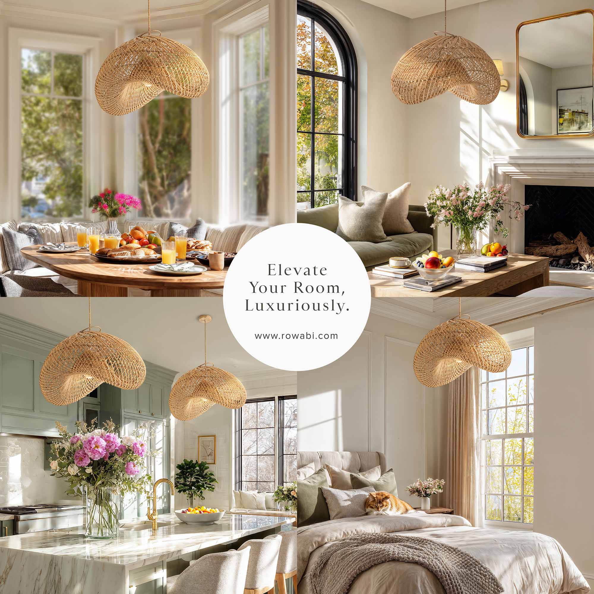 concepts sepherina rattan pendant light for a modern living room and kitchen