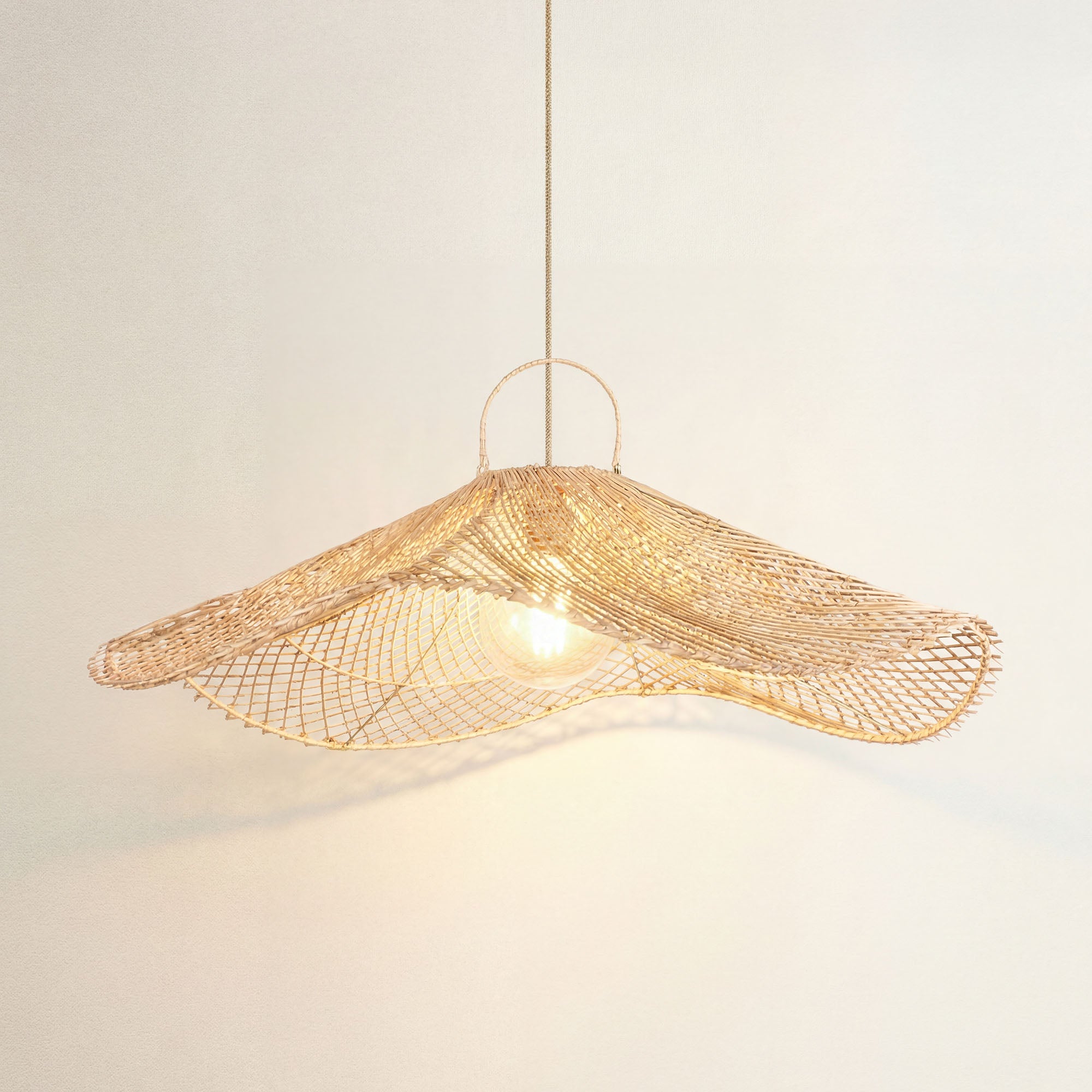Lotus Rattan Pendant Light
