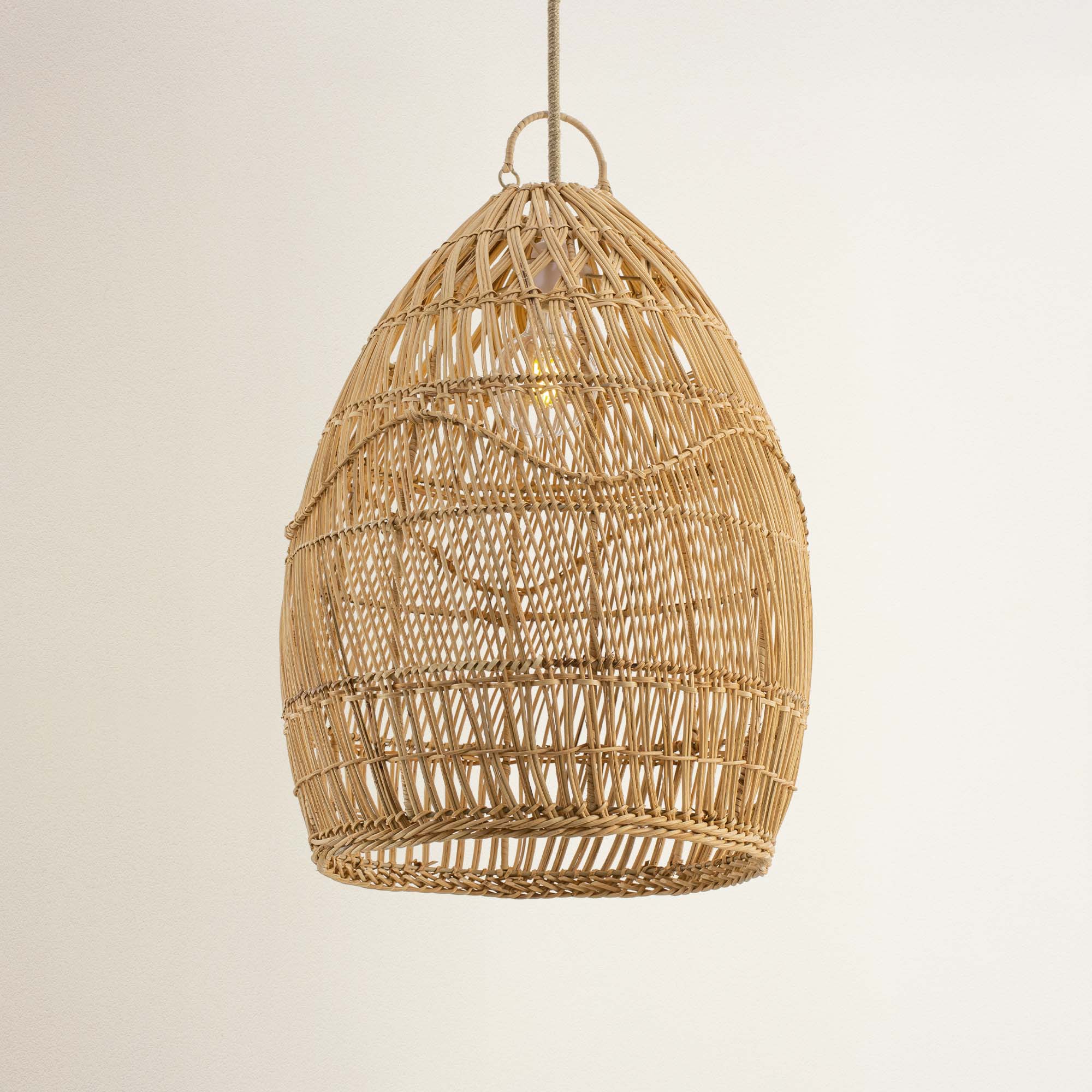 cover perio woven rattan pendant light, off
