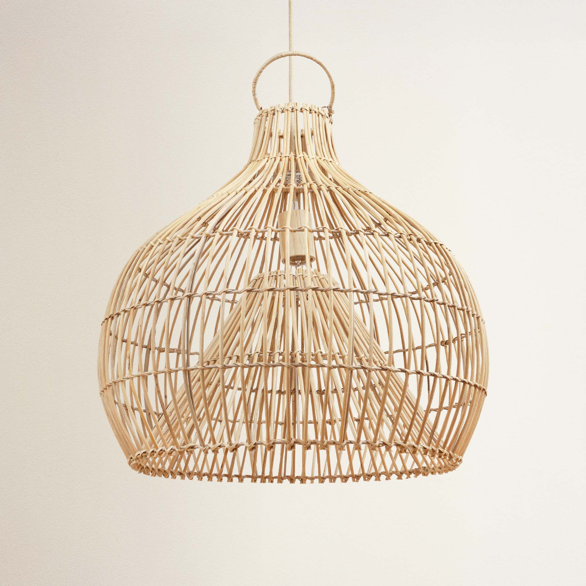 Serena Rattan Dome Light