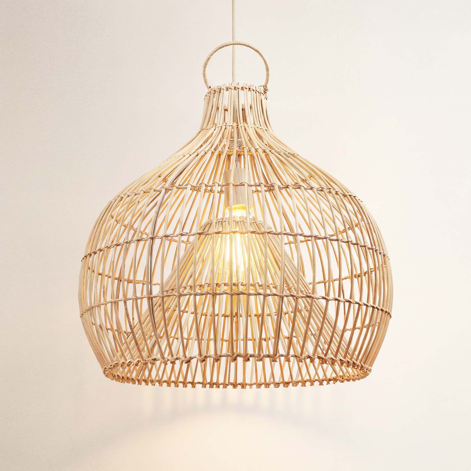 Serena Rattan Dome Light
