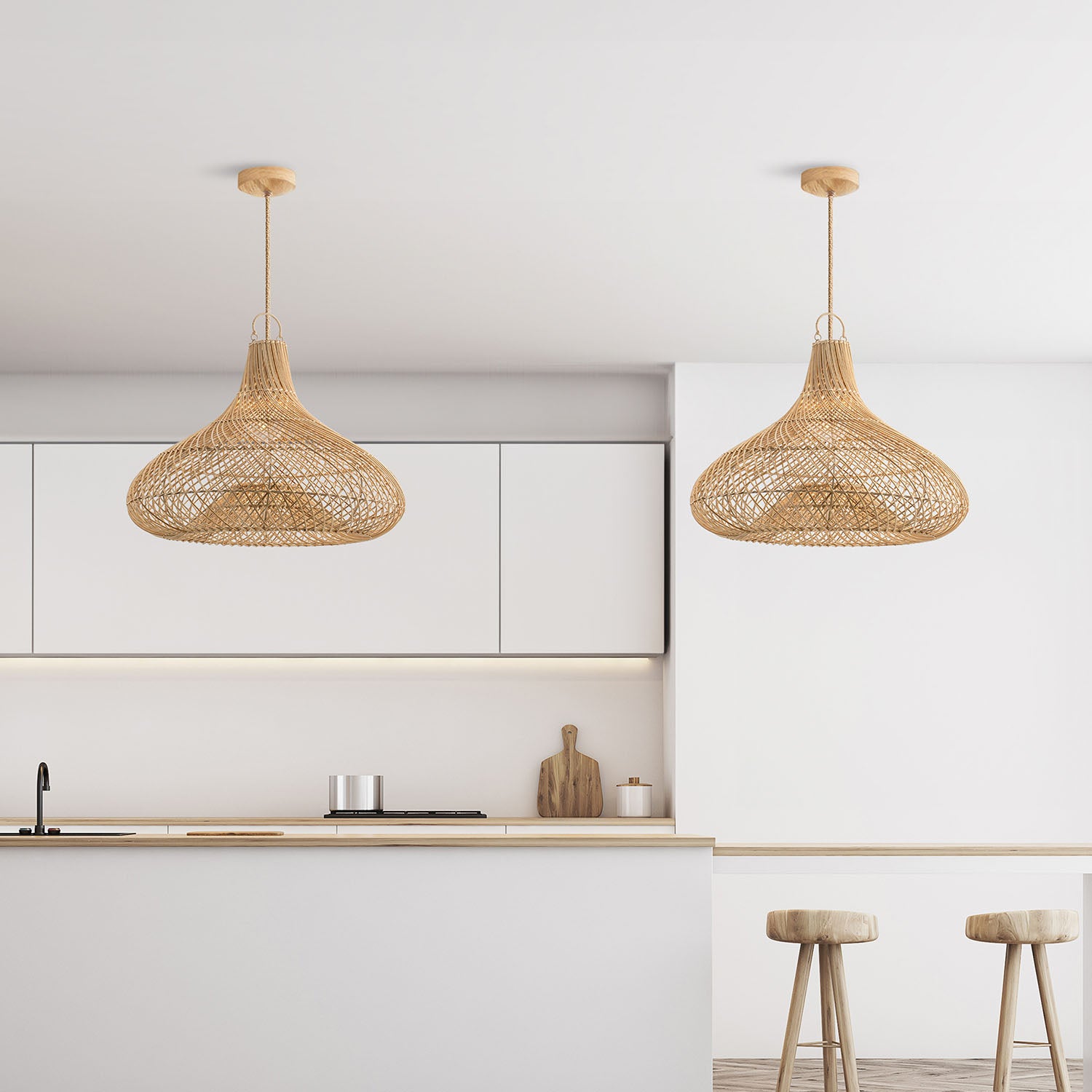 Enigma Rattan Pendant Light