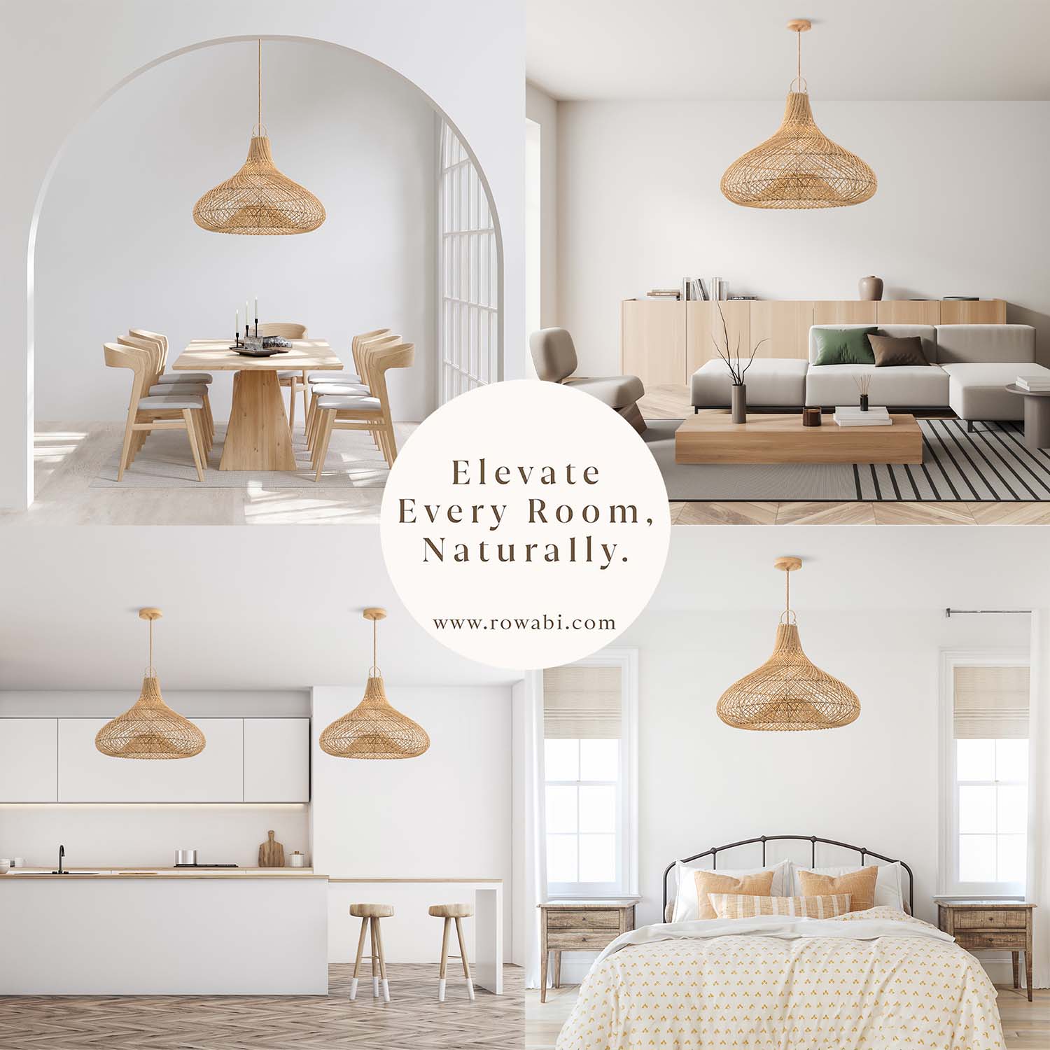 Enigma Rattan Pendant Light