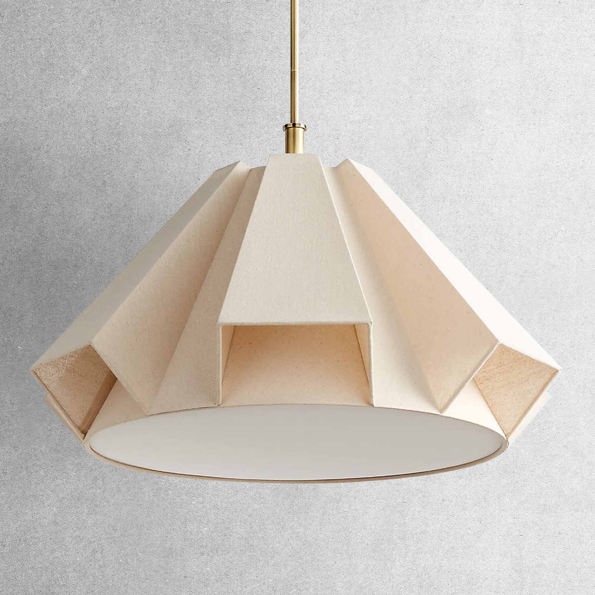 Geometric Linen Pendant Light