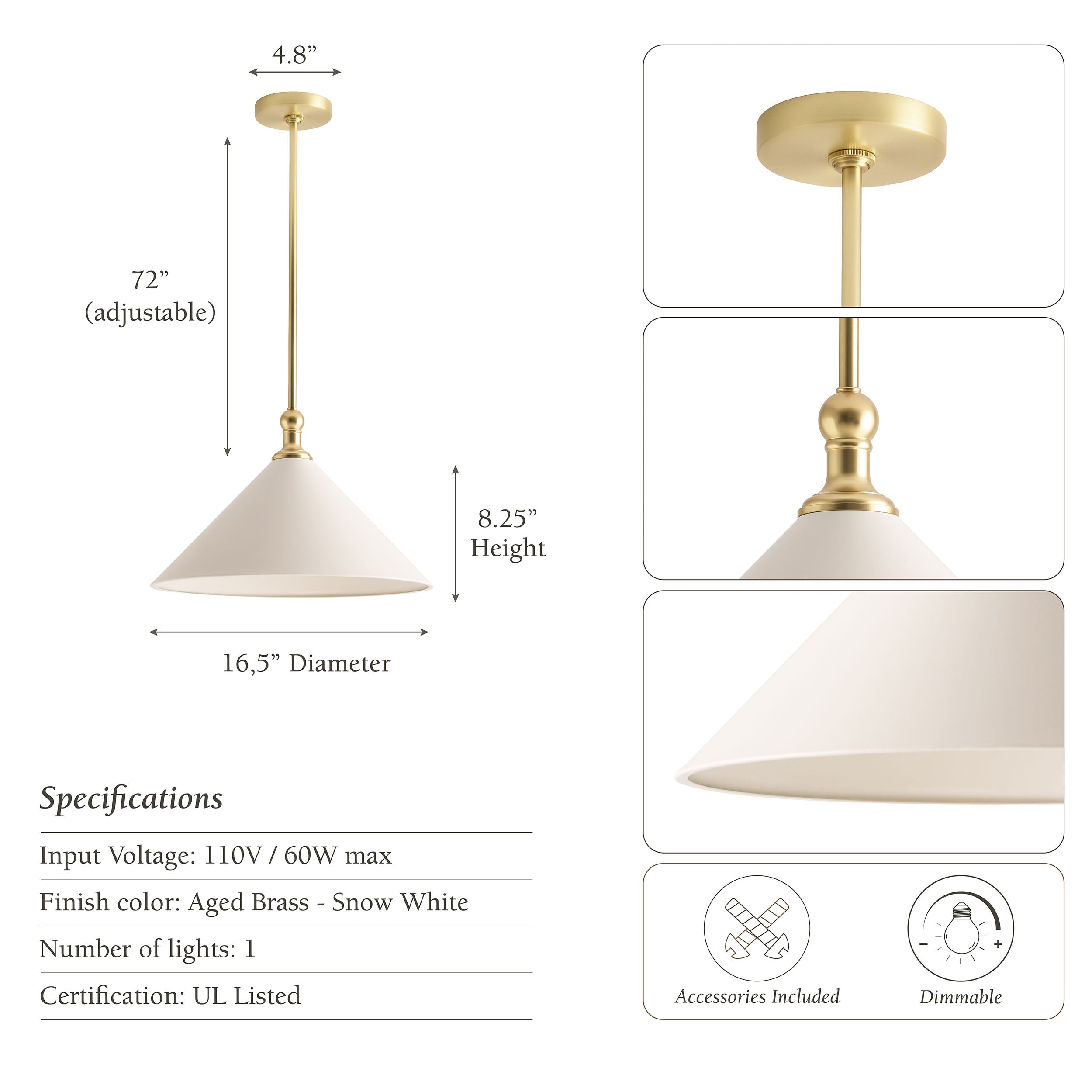 Giza Cone Pendant Light