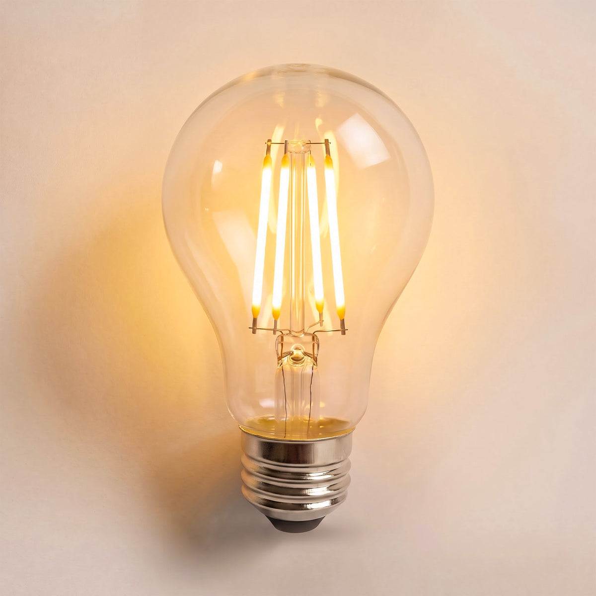 glass 2700k rowabi light bulb white glass e26 7w