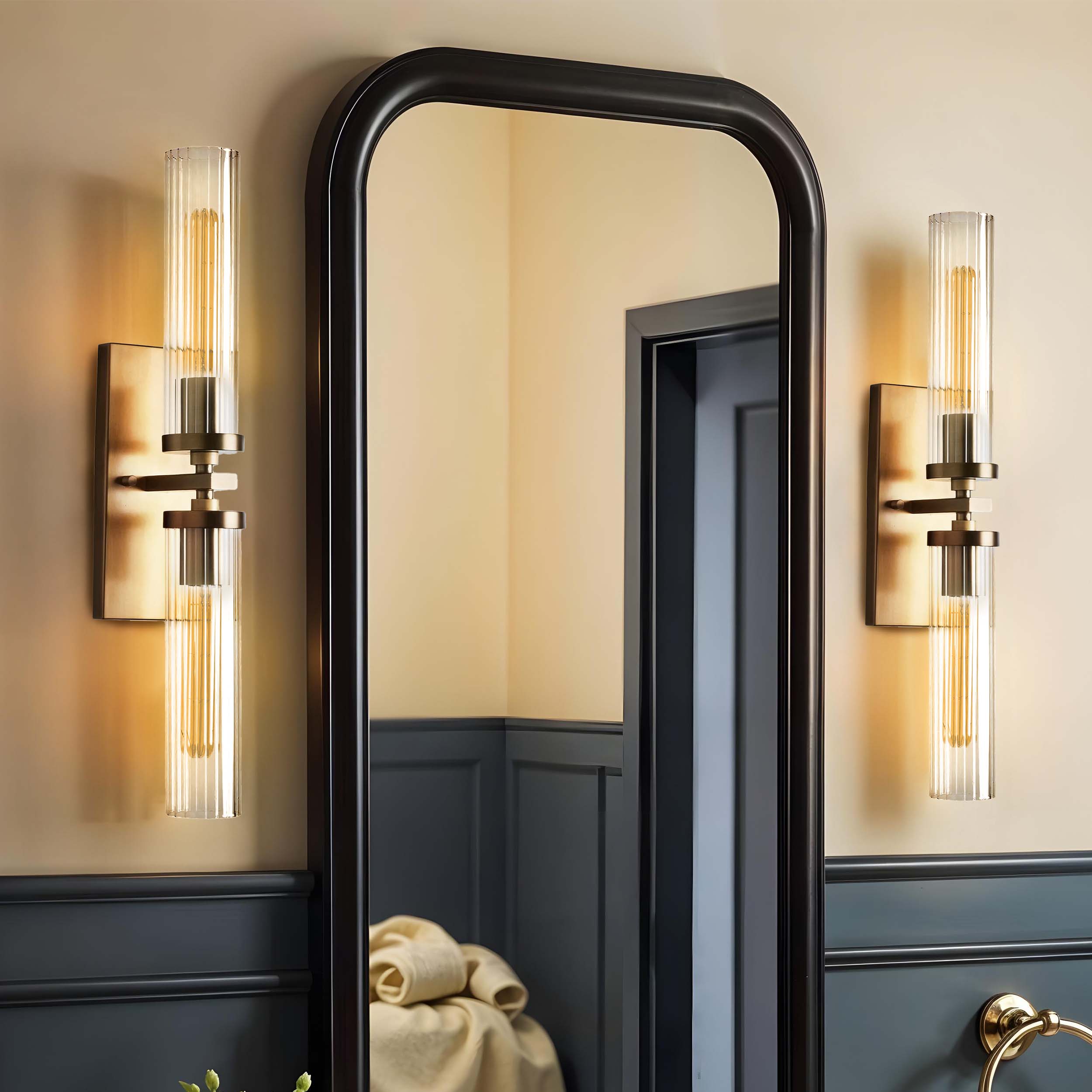 june rowabi 2 light sconce for bathroom zoom in