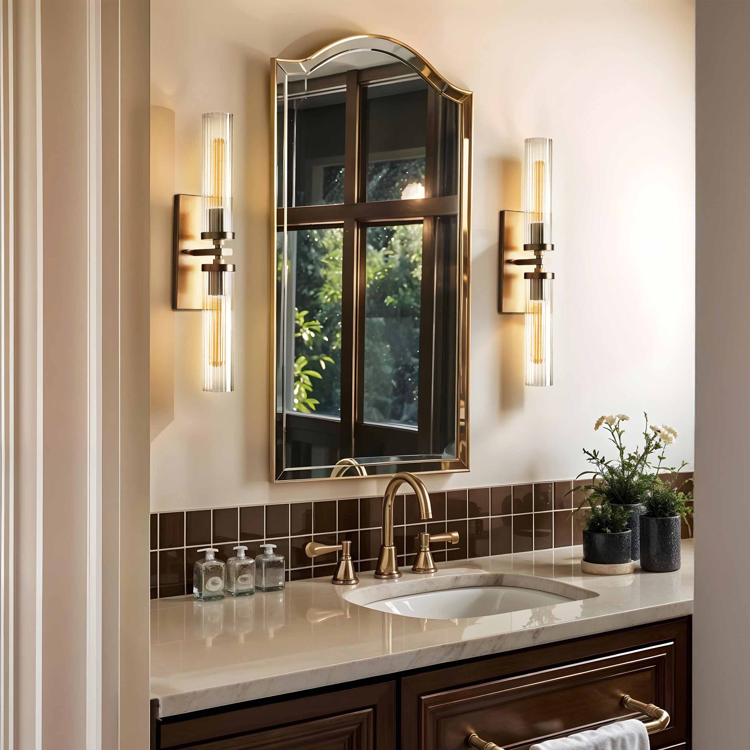 june rowabi 2 light sconce for bathroom