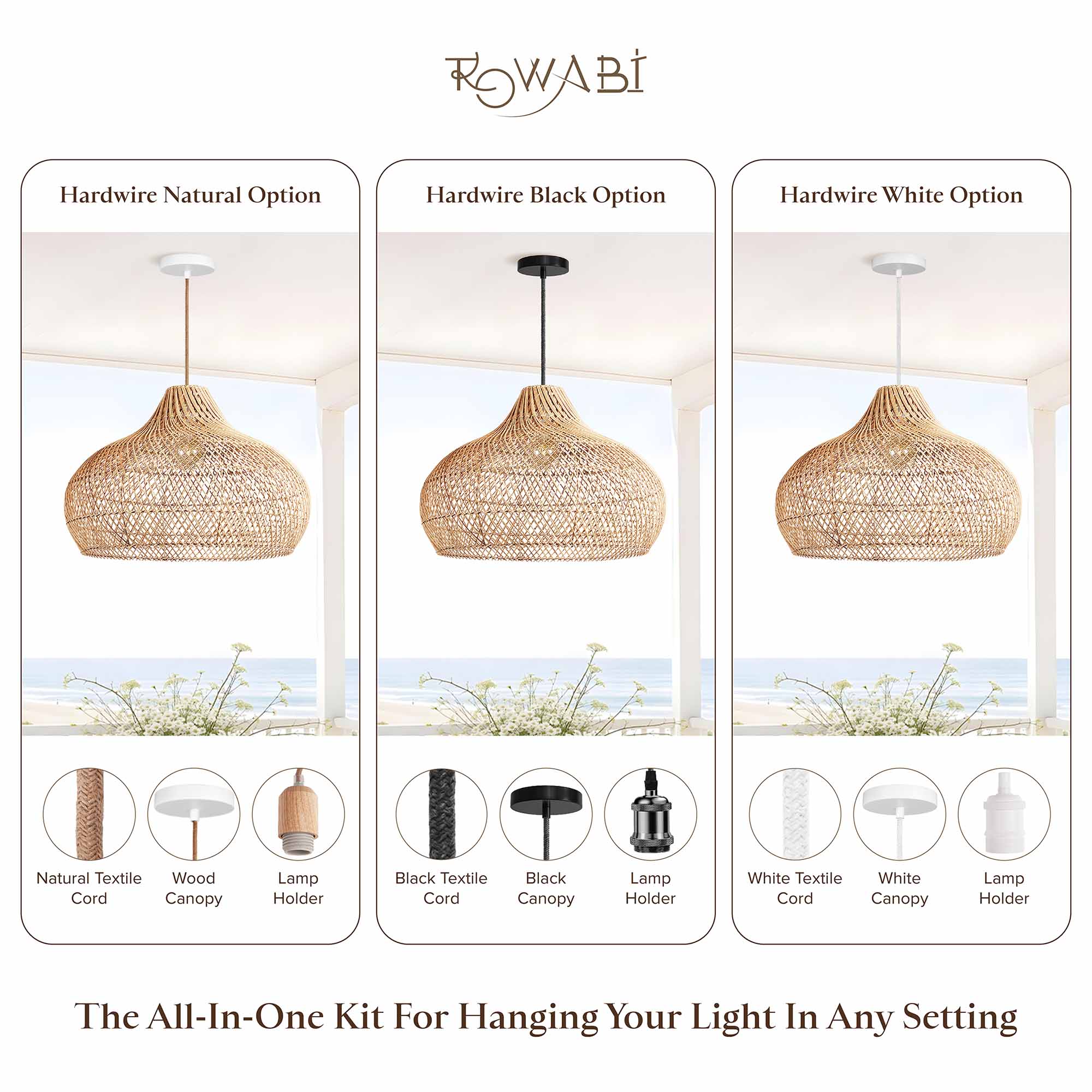 Outdoor Kloe Rattan Pendant Light