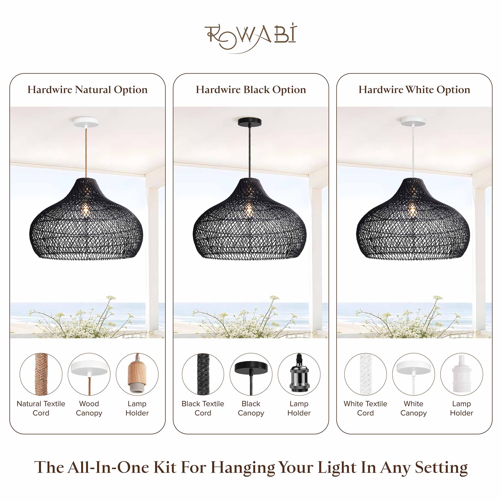 Outdoor Latigo Rattan Pendant Light