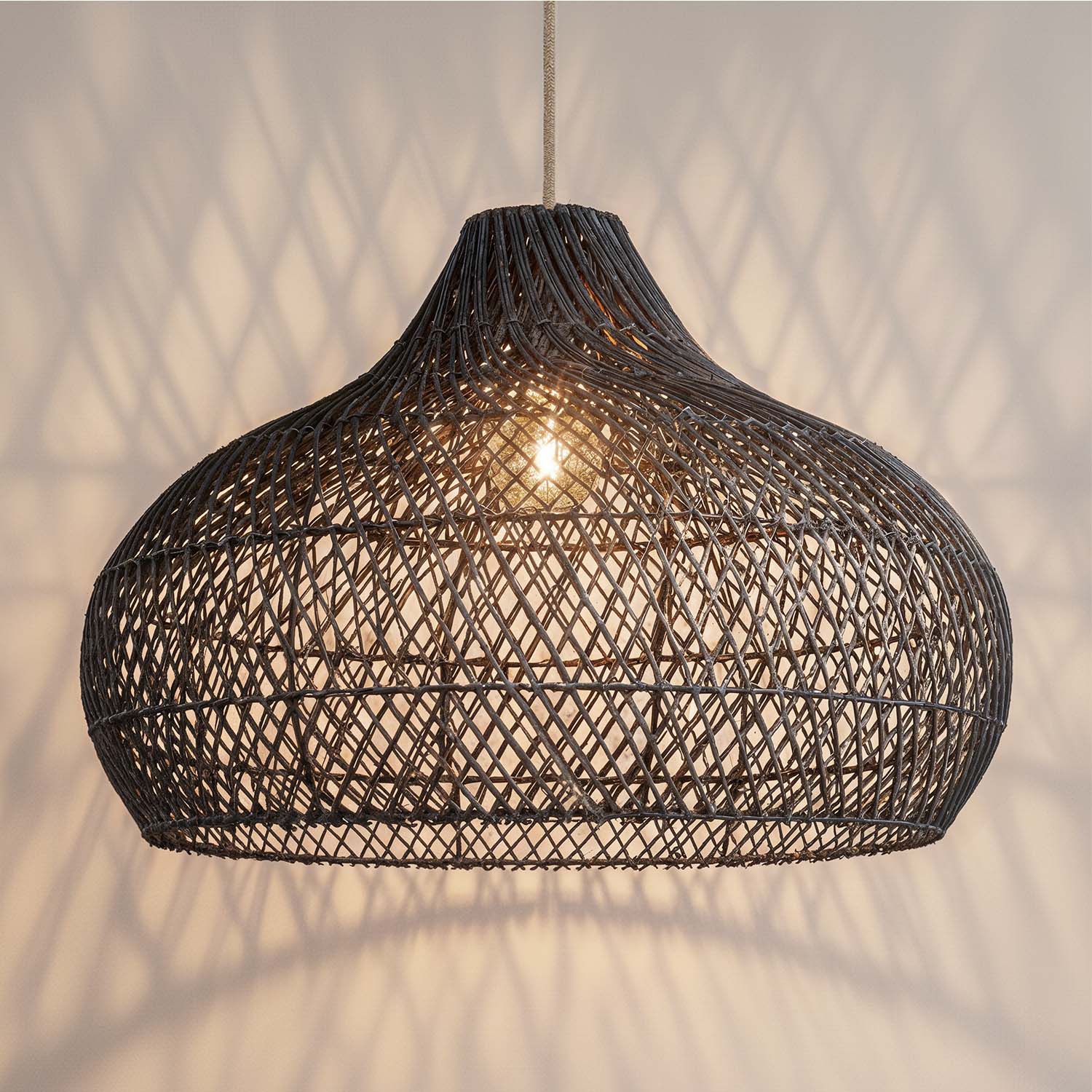 Latigo Rattan Pendant Light