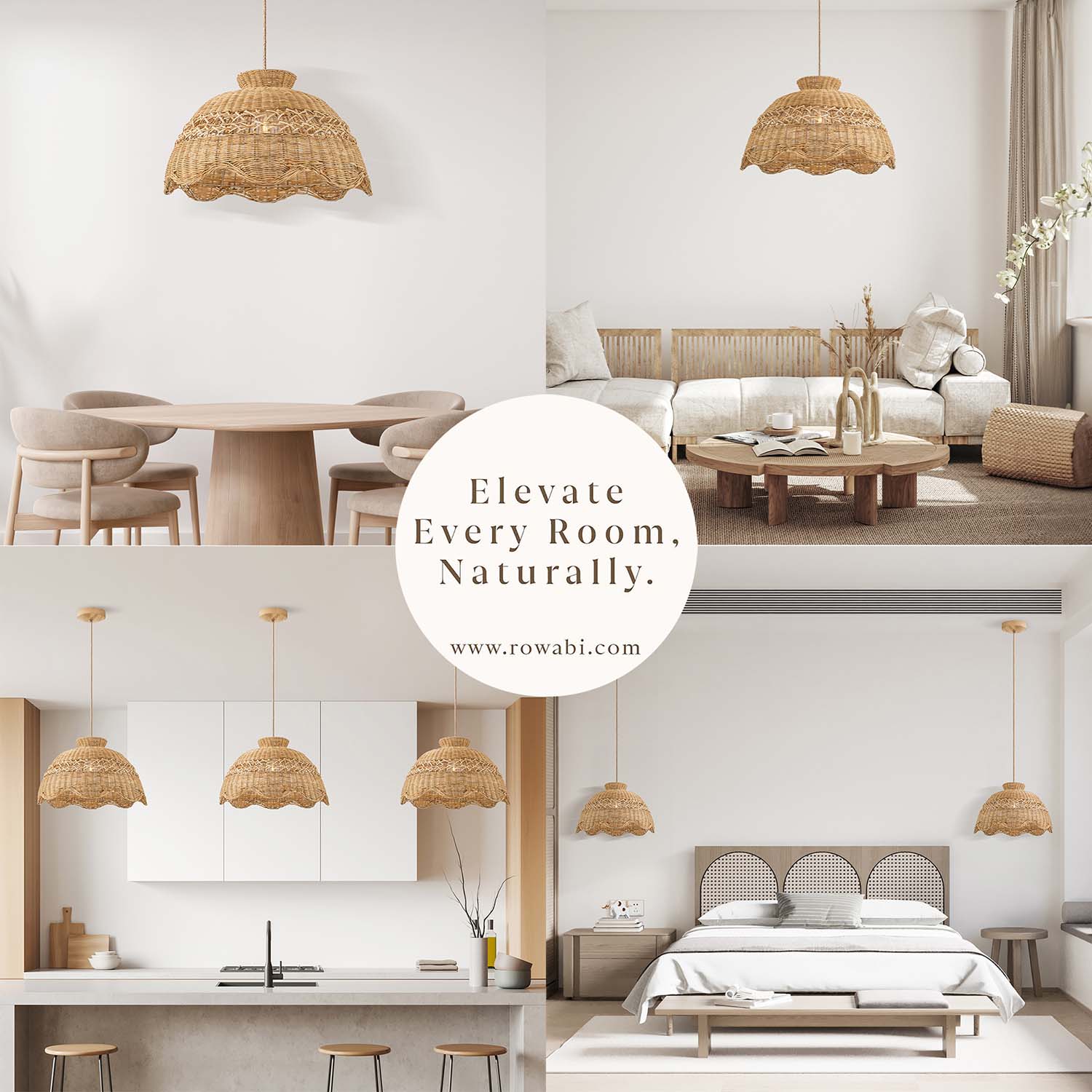 Le Perle Rattan Pendant Light