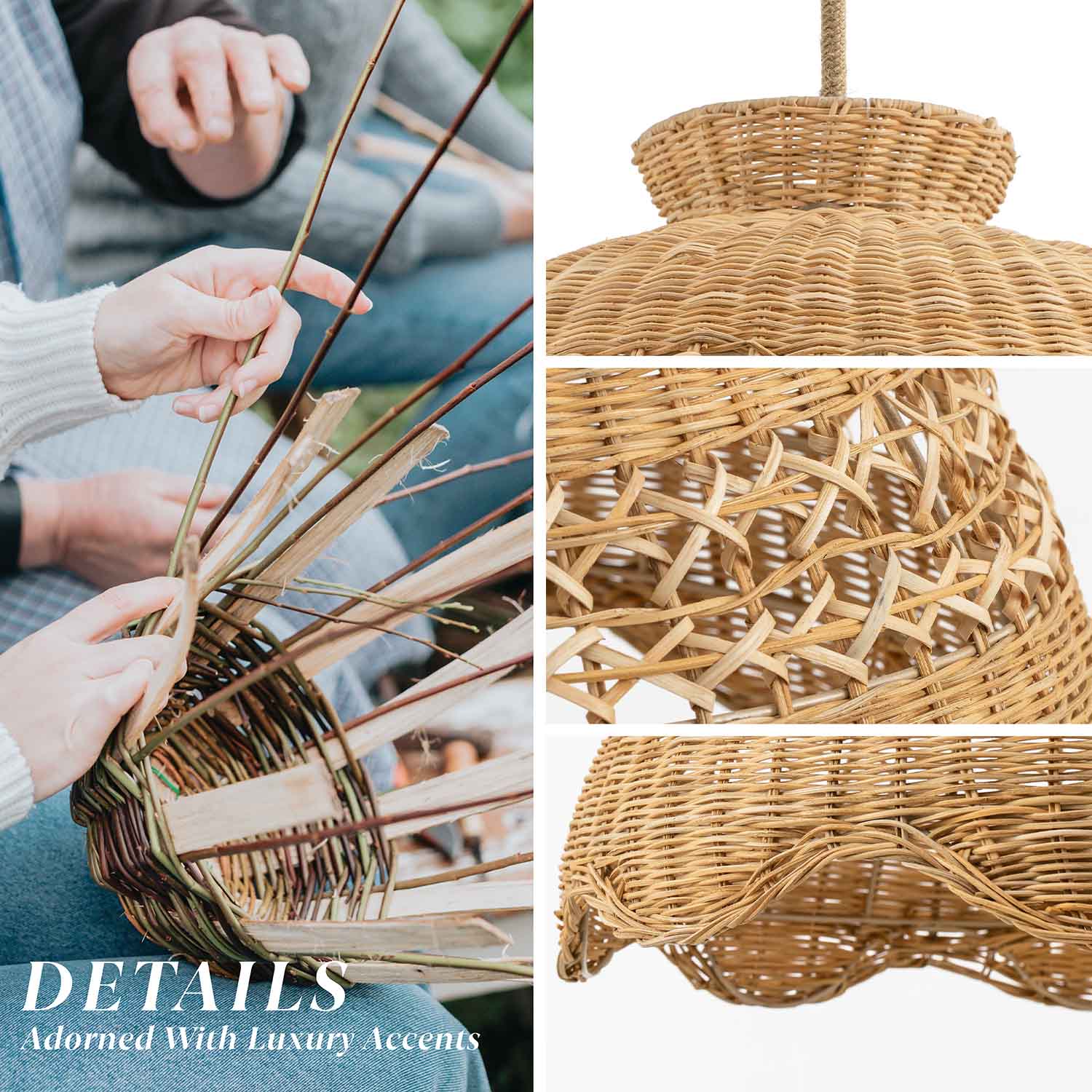 Le Perle Rattan Pendant Light