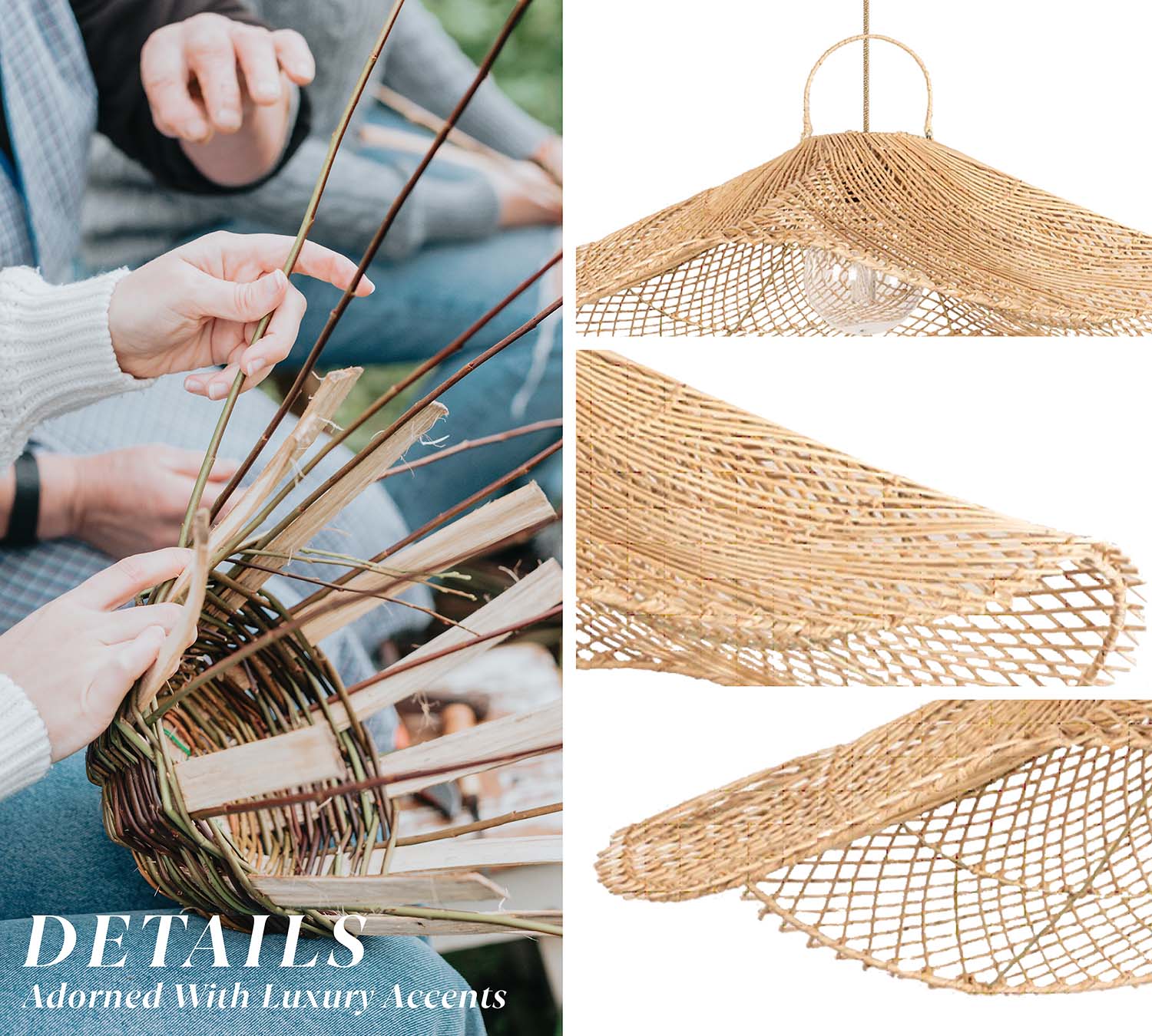 Lotus Rattan Pendant Light