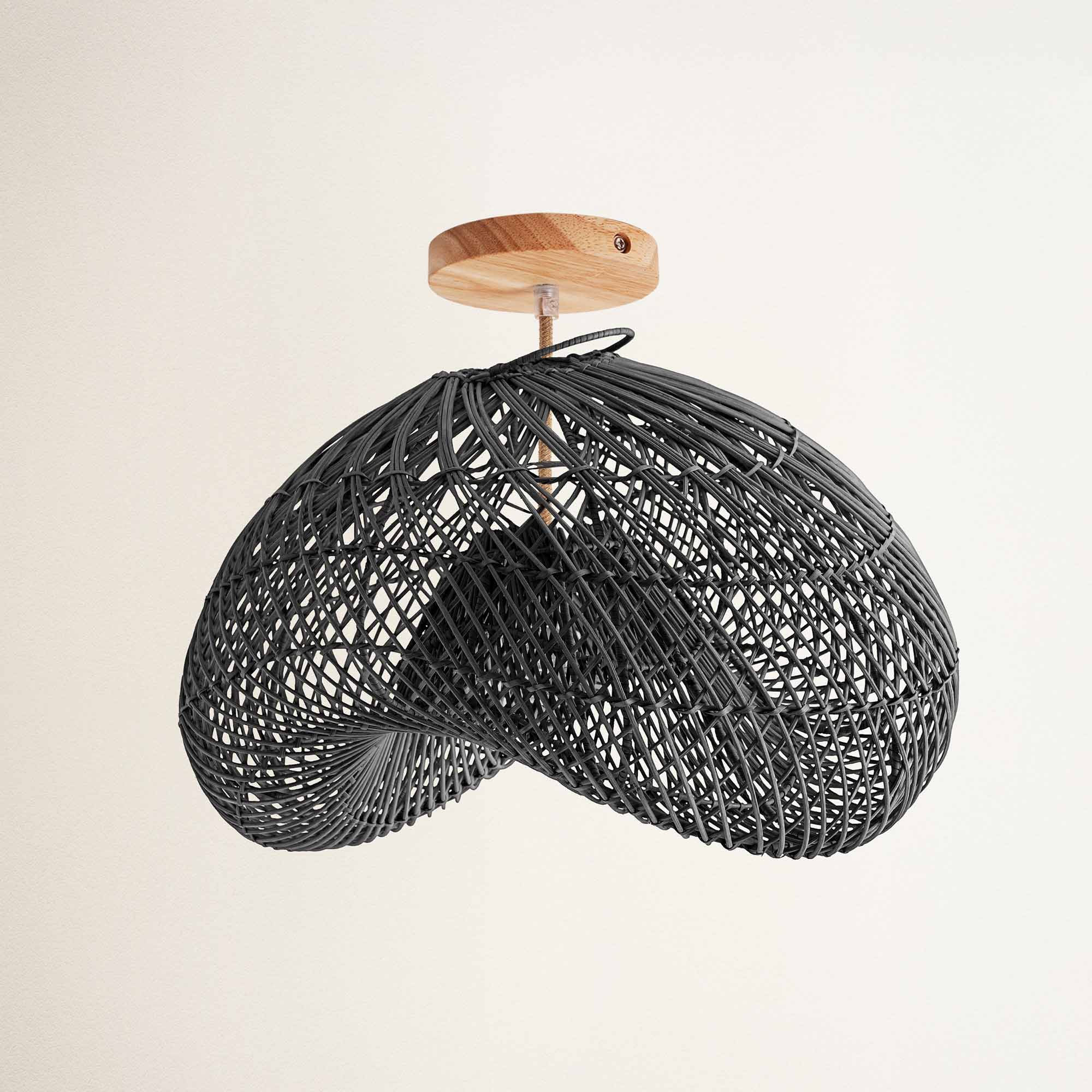 Sepherina Rattan Flush Mount Light