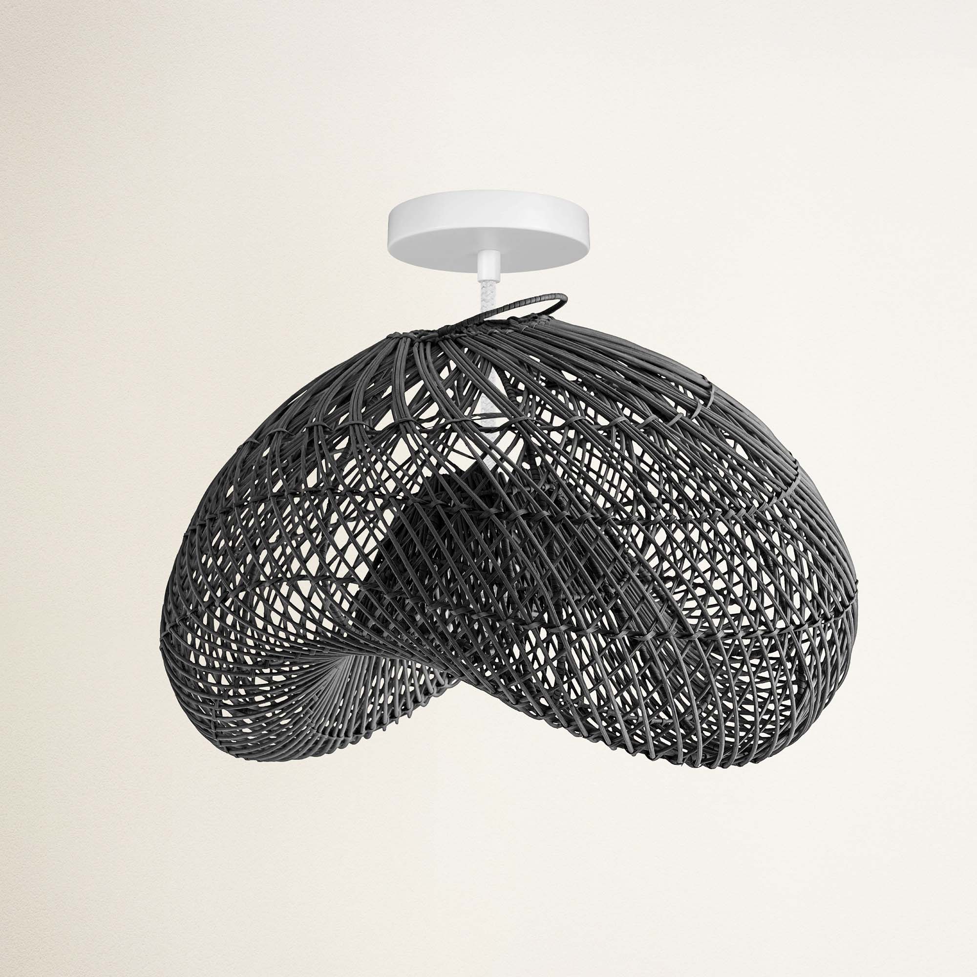Sepherina Rattan Flush Mount Light