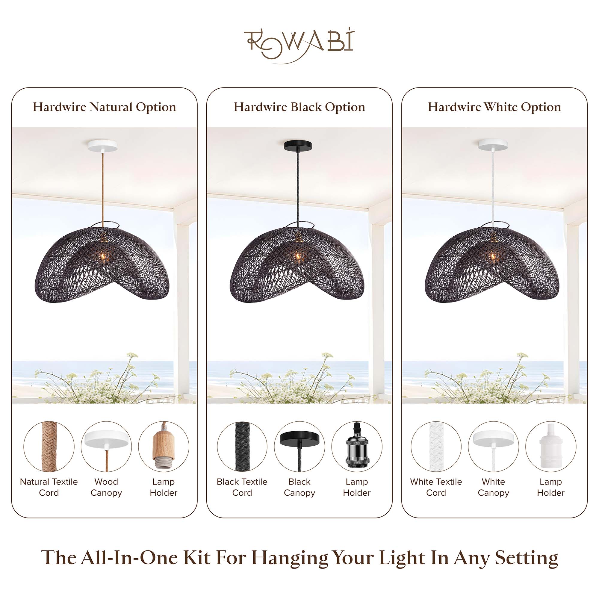 Outdoor Lucian Rattan Pendant Light