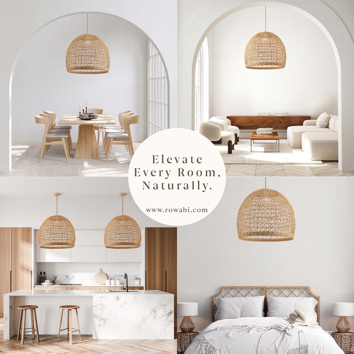 Lumiere Rattan Pendant Light