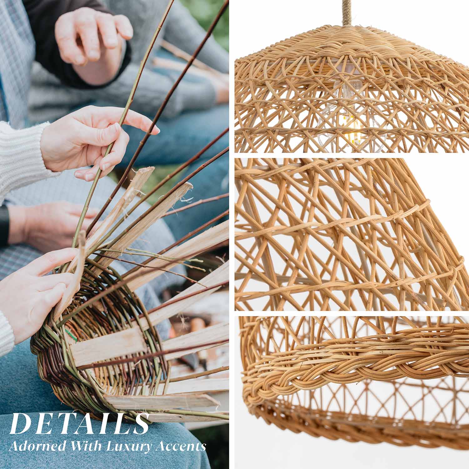 Lumiere Rattan Pendant Light