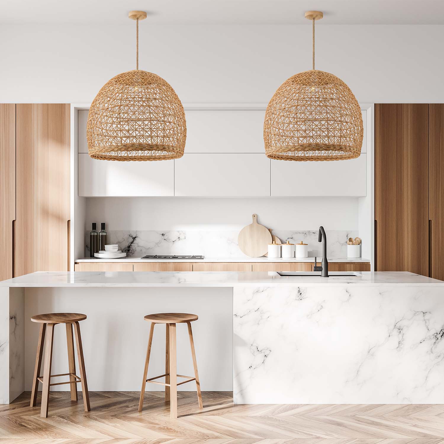 Lumiere Rattan Pendant Light