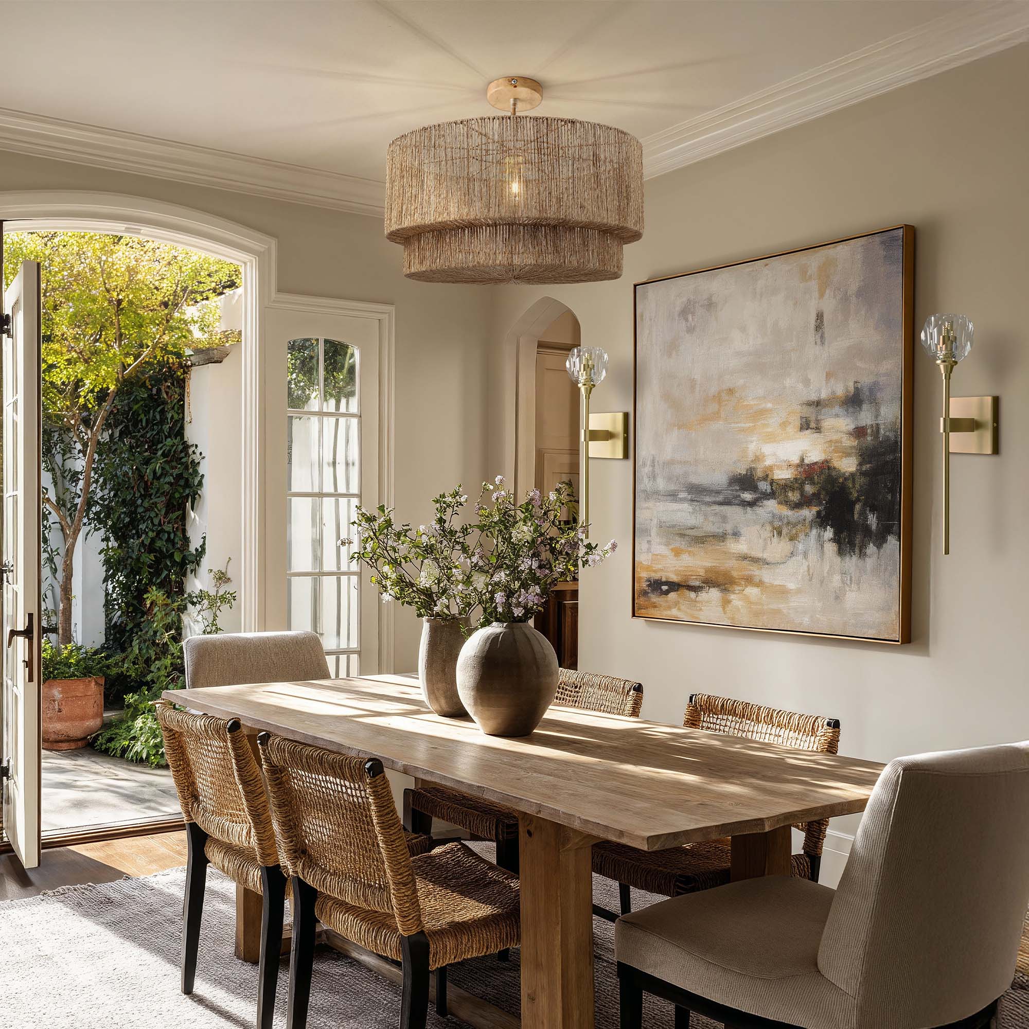 Luminous Lace Flush Mount Light