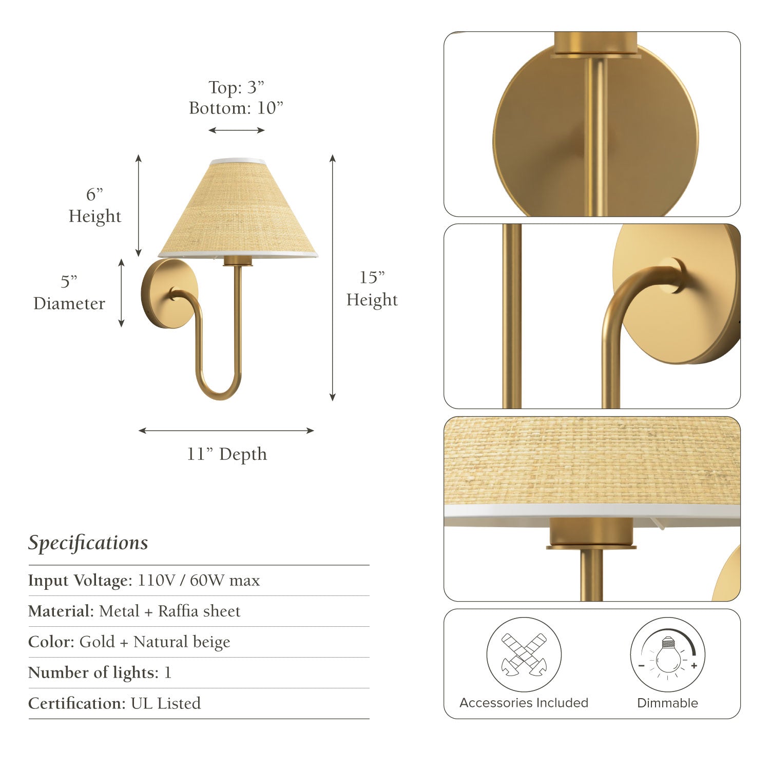 Mysa Wall Light Sconce